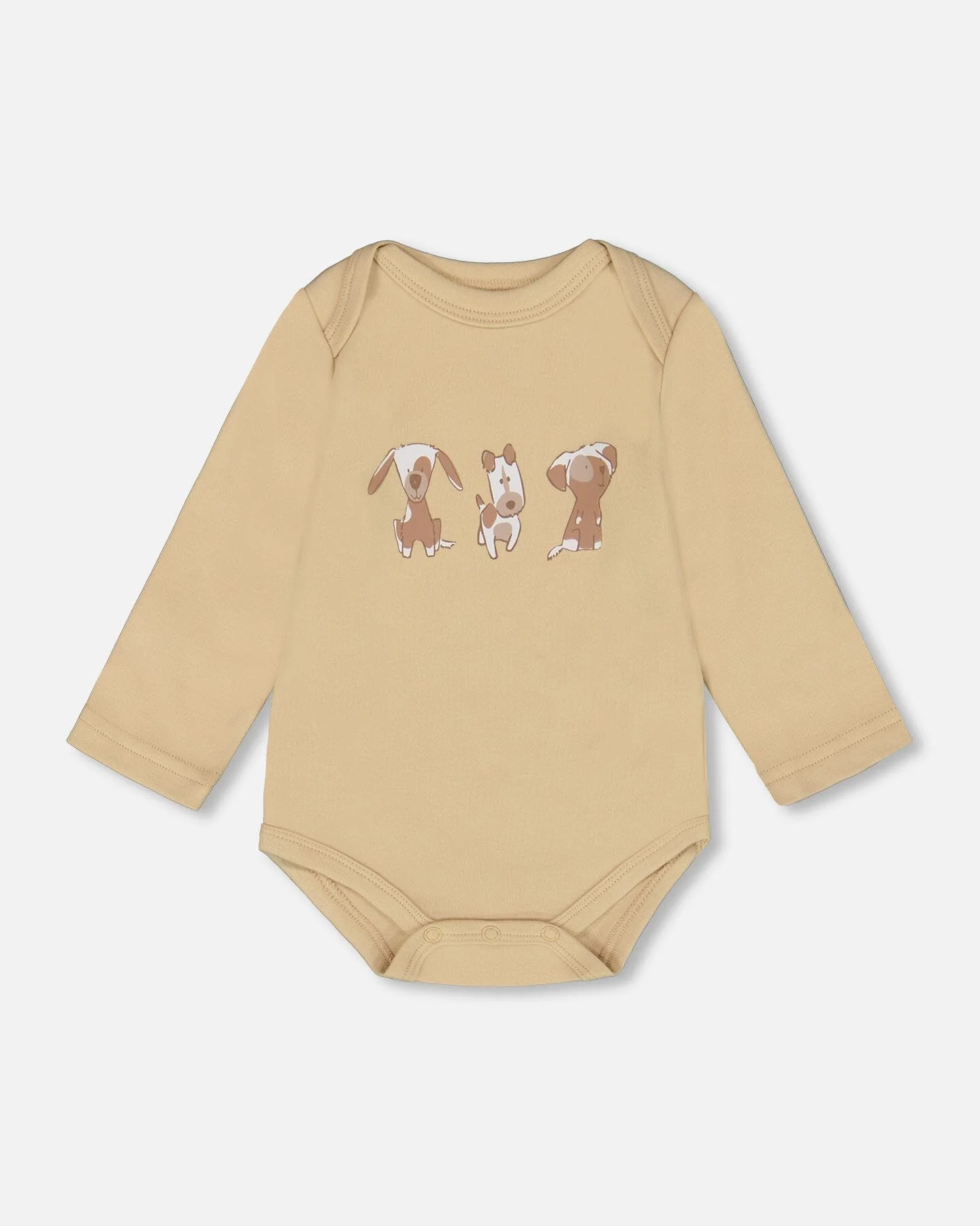 Organic Cotton Onesie Light Caramel - Deux par Deux