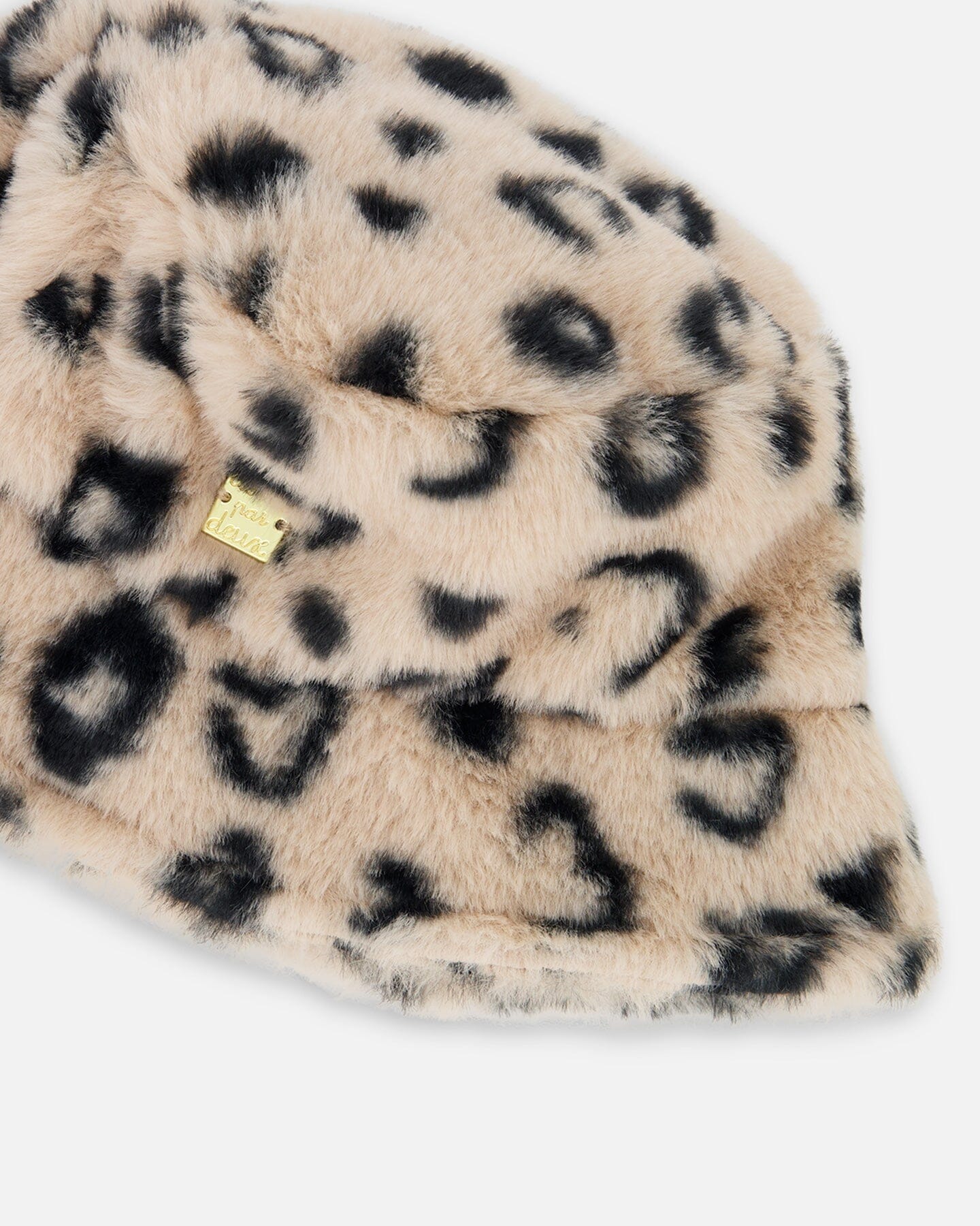 Printed Fake Fur Bucket Hat - Deux par Deux
