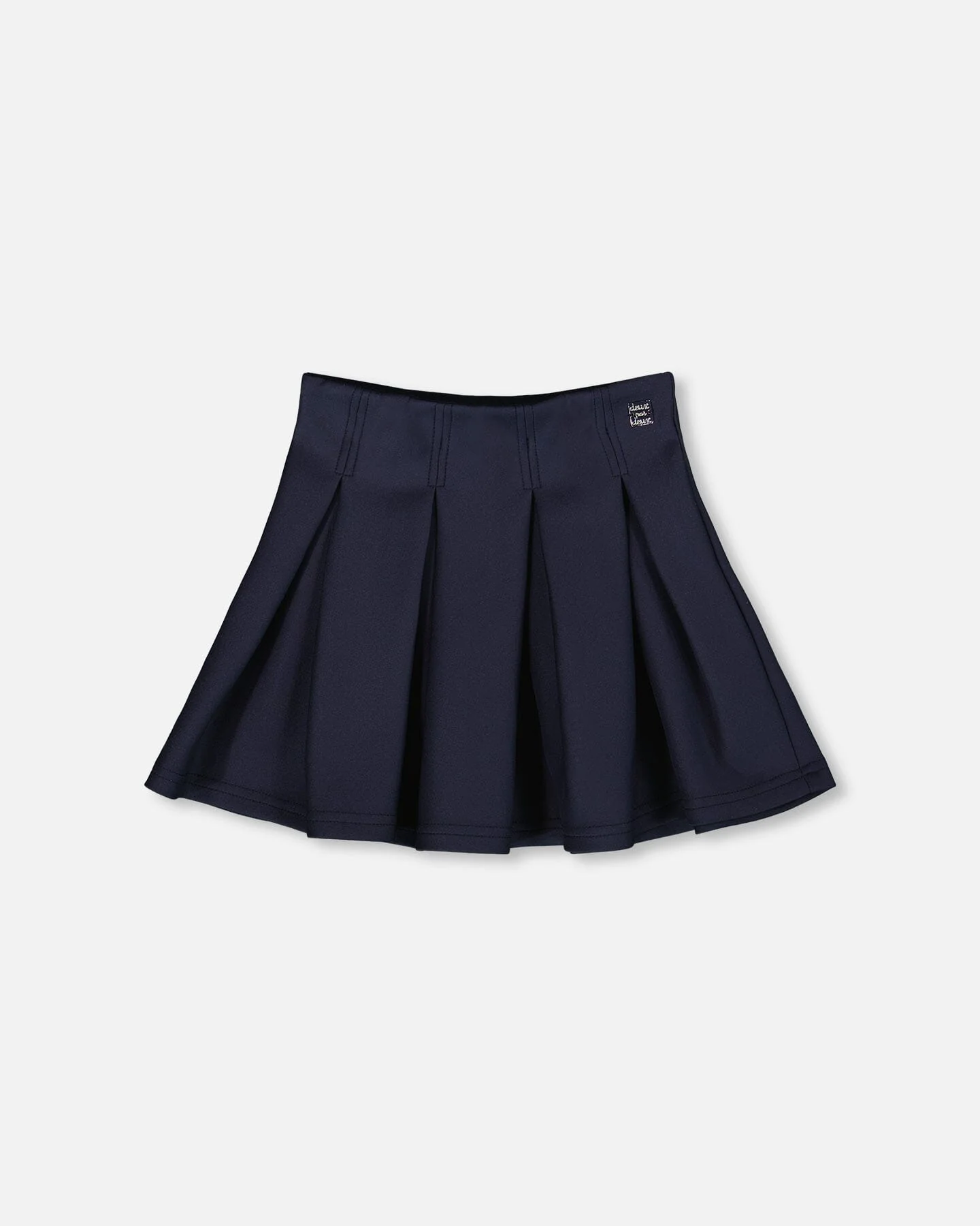 Pleated Milano Skirt Navy Blue - Deux par Deux