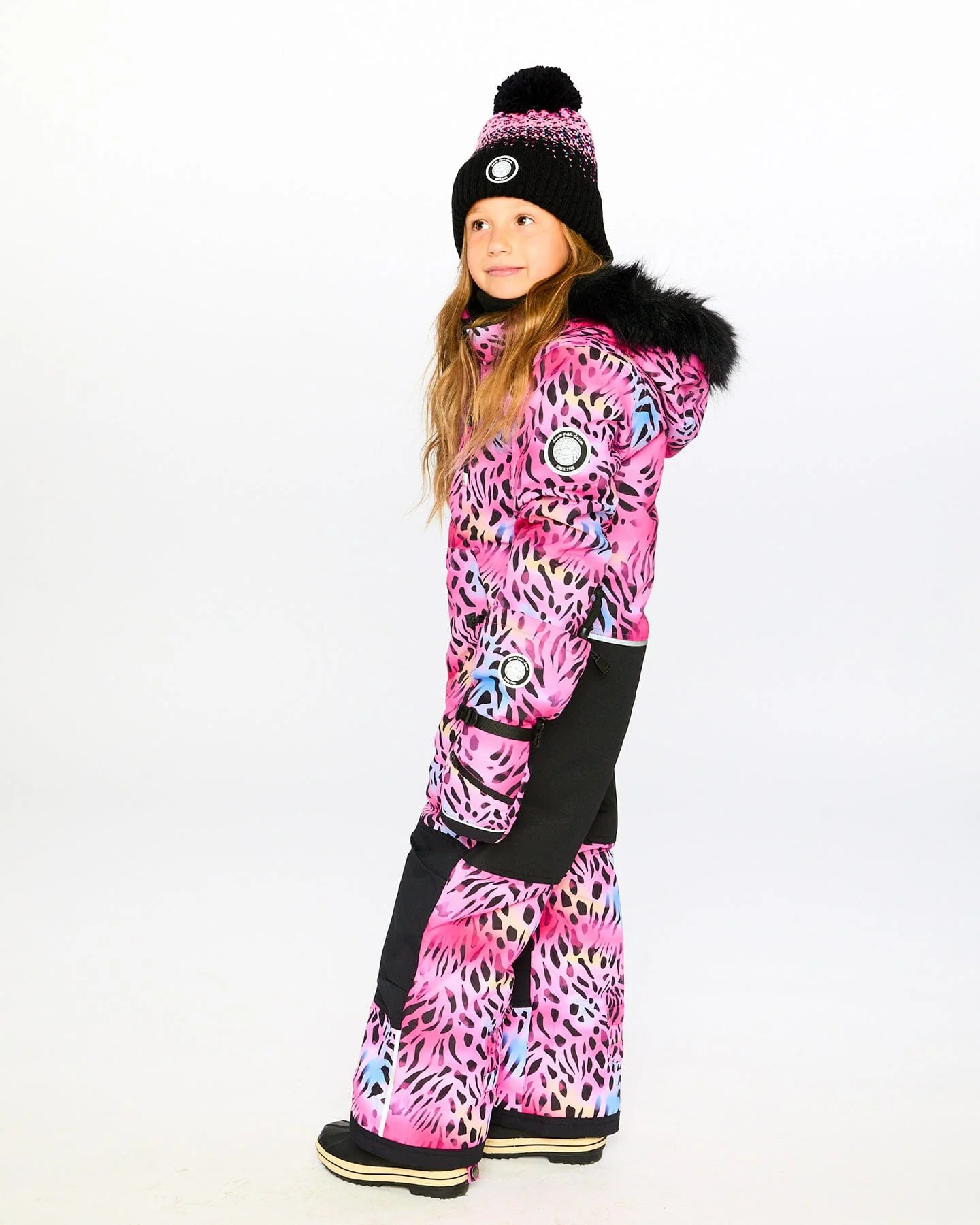 Winter Mittens Teknik Multicolor Leopard And Zebra - Deux par Deux