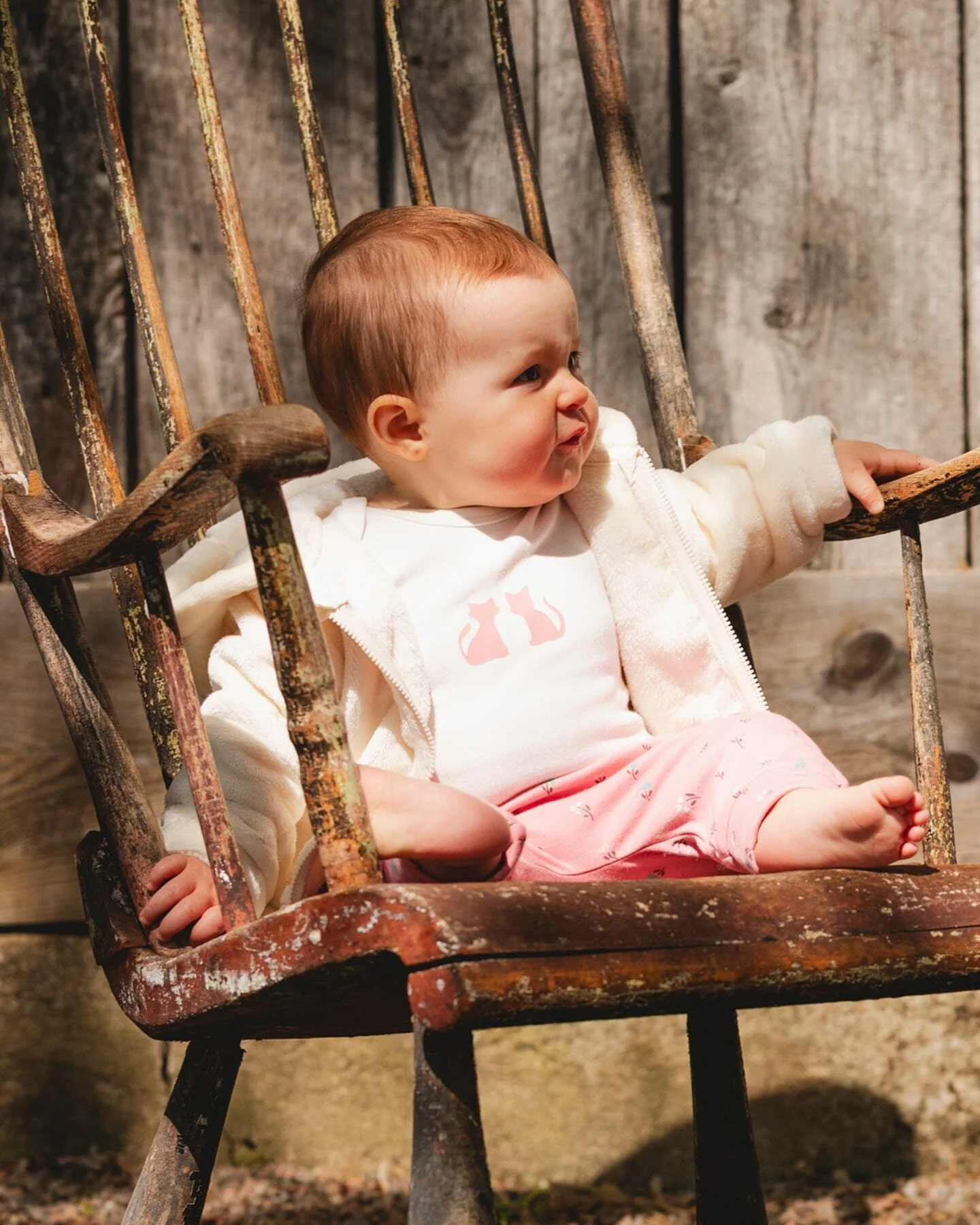 Plush Hooded Jacket Off White - Deux par Deux