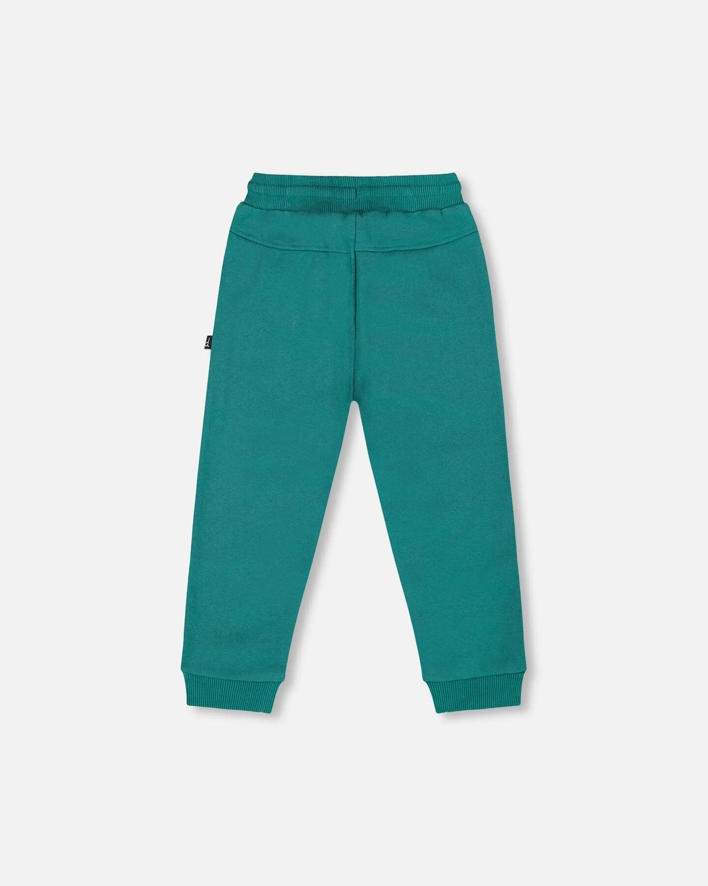 Fleece Sweatpants With Articulated Knees Forest Green - Deux par Deux