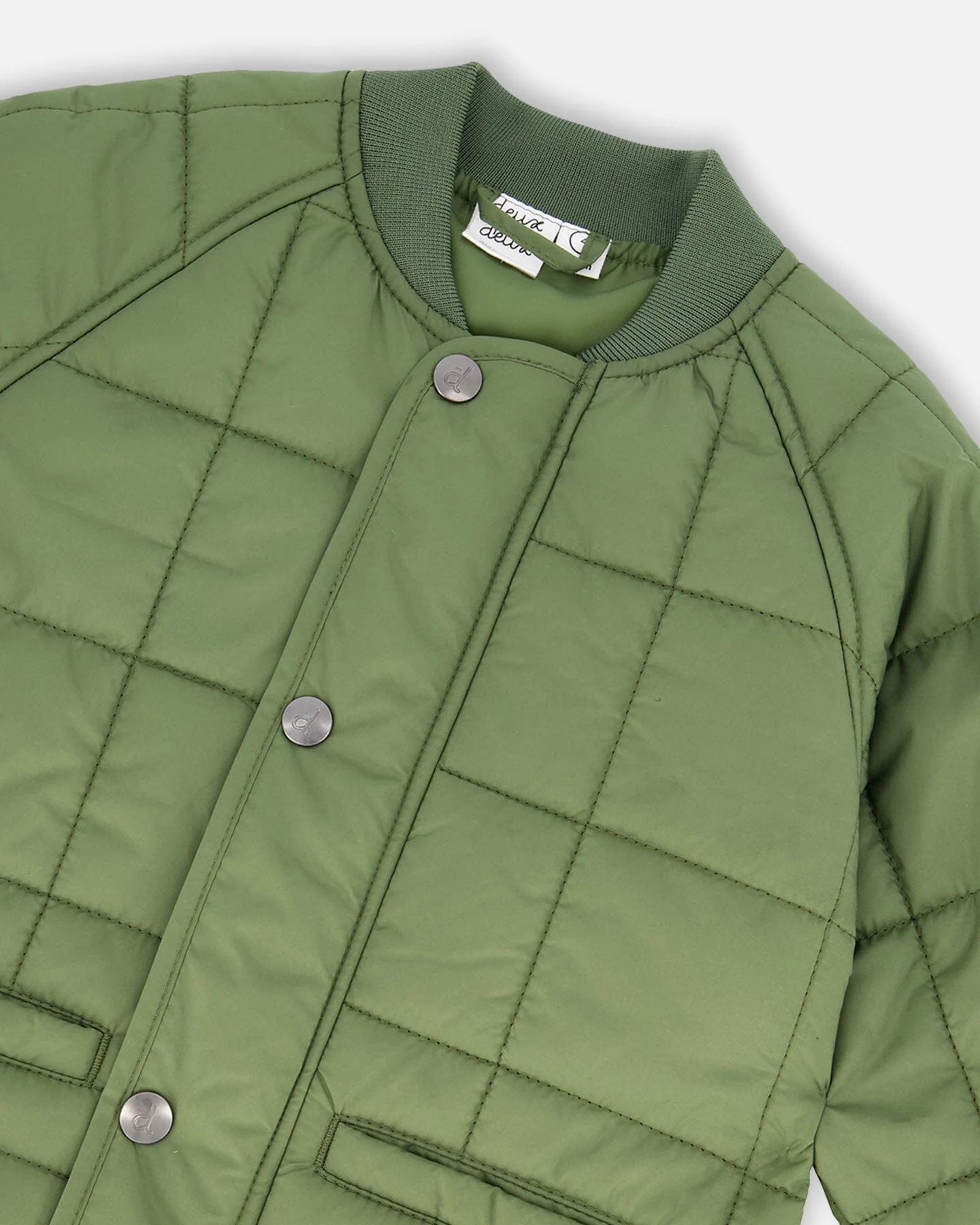 Quilted Mid-Season Jacket Khaki - Deux par Deux