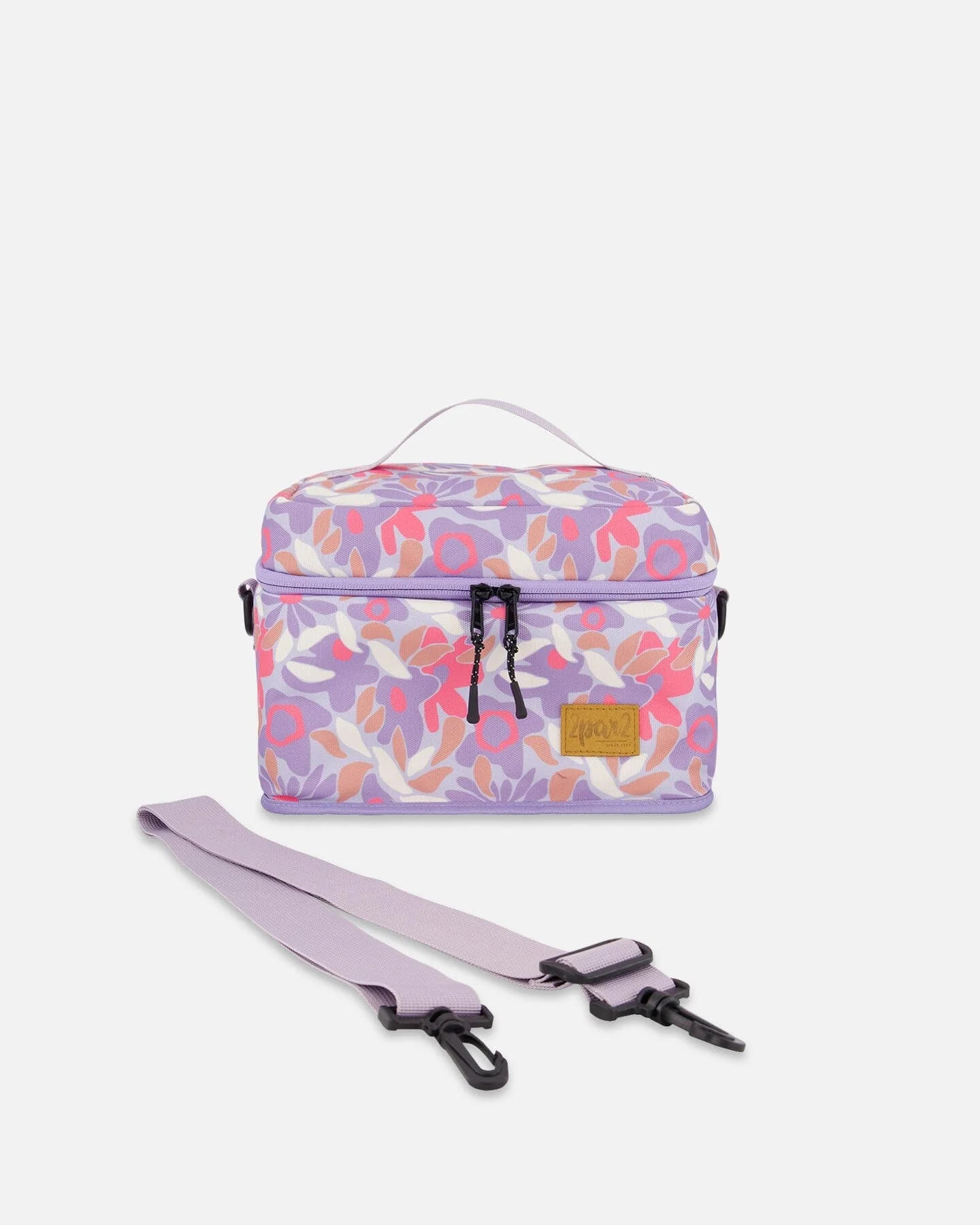 Lunch Box Lilac Retro Flower Print - Deux par Deux