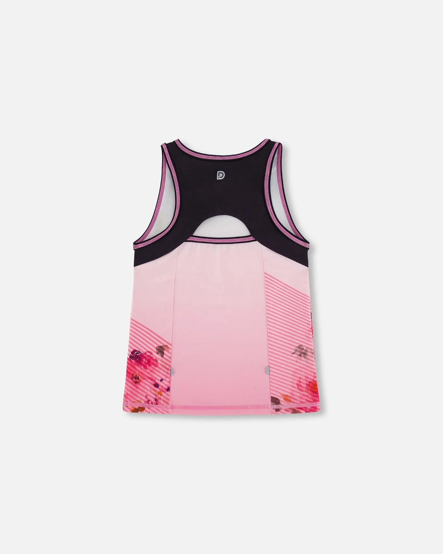 Athletic Tank Gradient Pink Printed Big Flowers - Deux par Deux