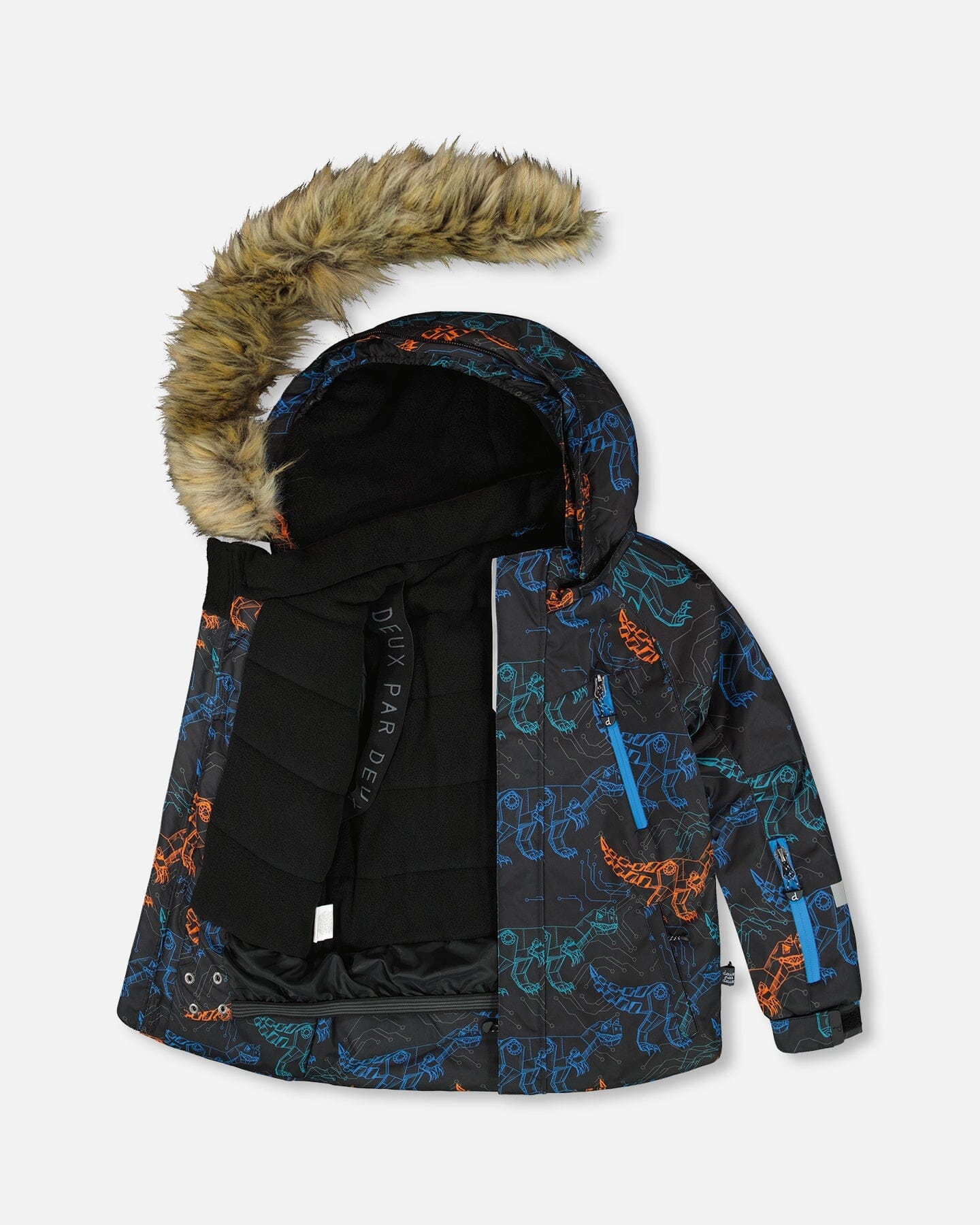 Two-Piece Play Snowsuit With Printed Jacket Blue - Deux par Deux