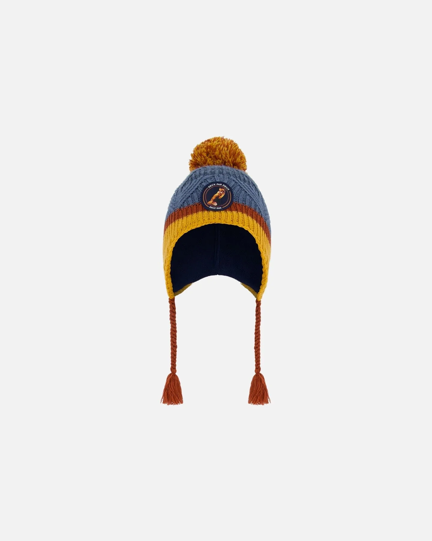 Peruvian Knit Hat Gradient Navy And Yellow - Deux par Deux