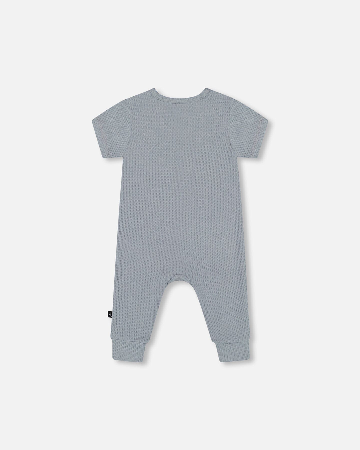 Waffle Cotton Jumpsuit Blue Gray - Deux par Deux