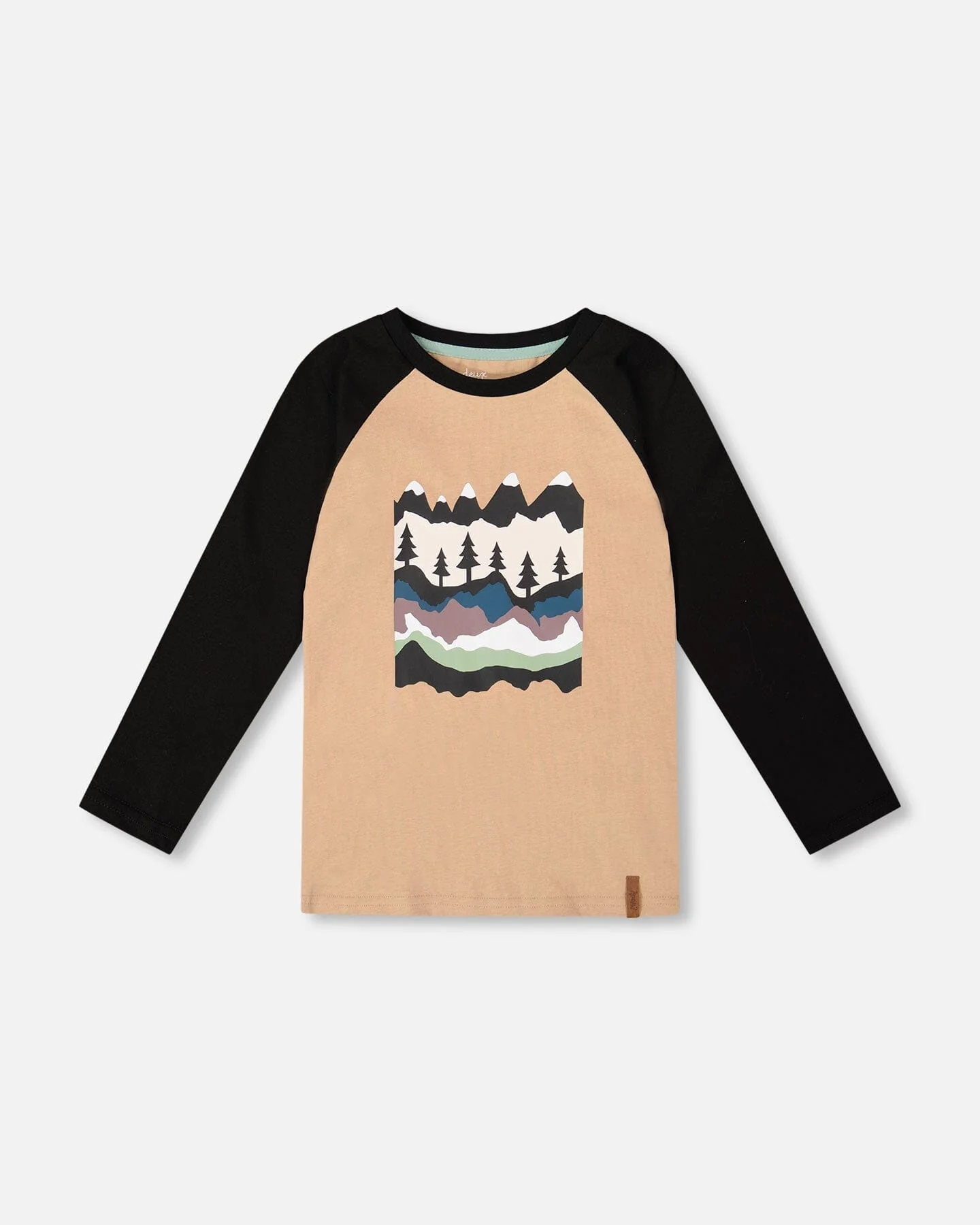Long Raglan Sleeve Jersey Tee Beige - Deux par Deux