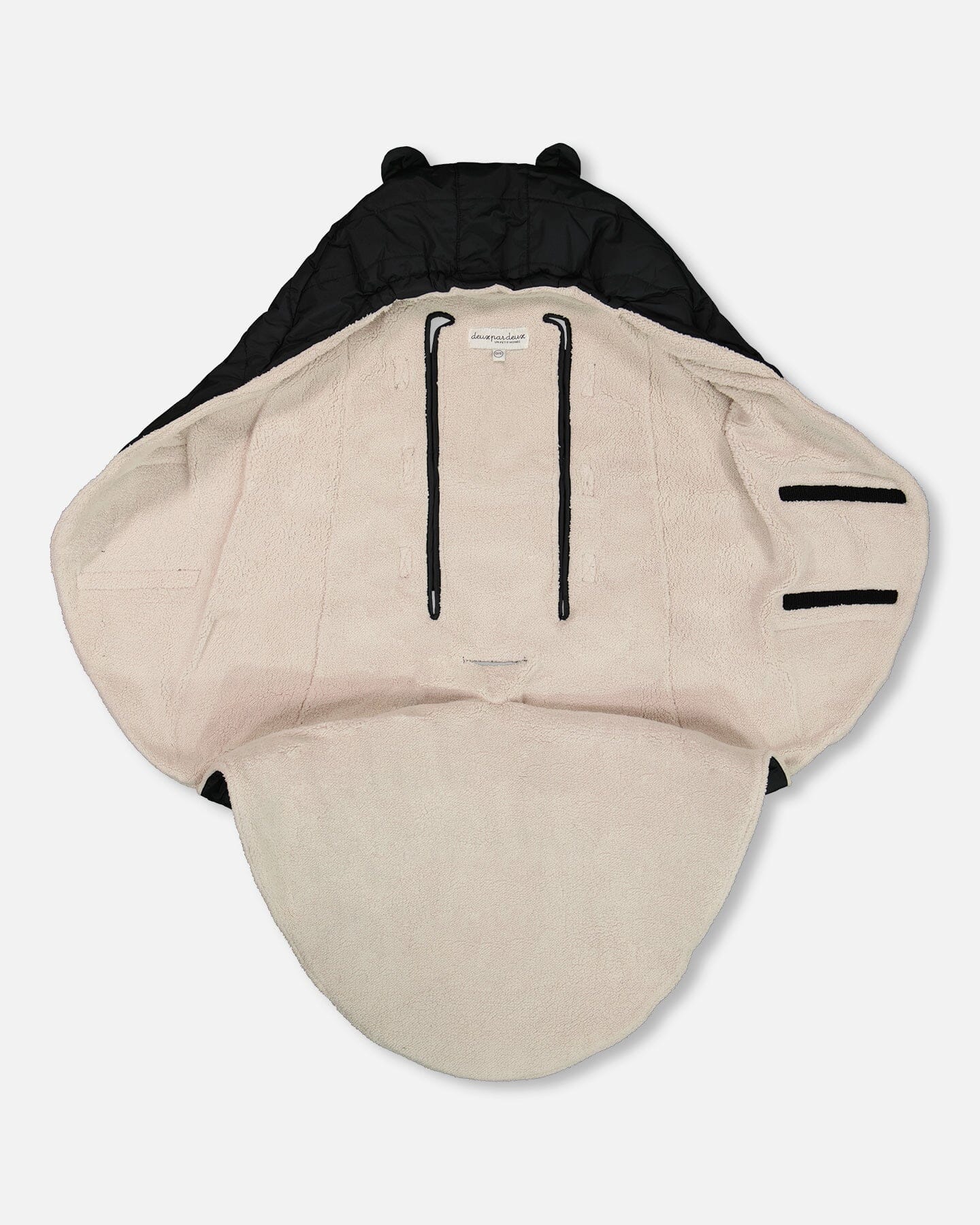 Snugly Baby Wrap Designed For Car Seat And Stroller Black - Deux par Deux