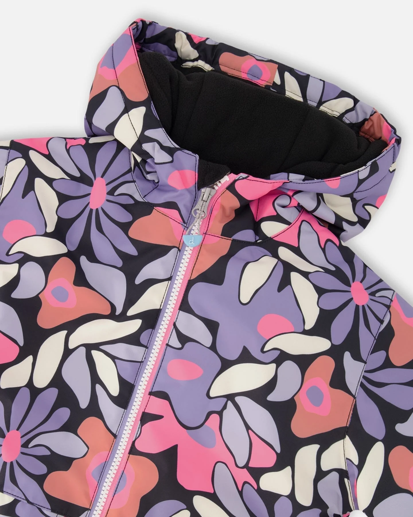 Two-Piece Chill Outerwear Set With Light Insulation Purple Gray - Deux par Deux