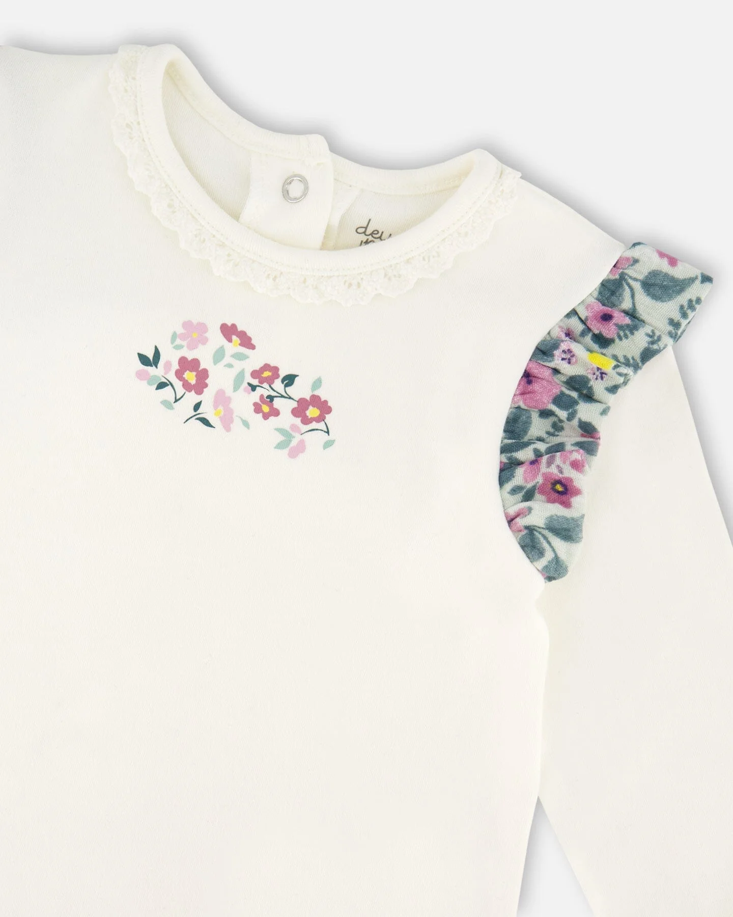 Organic Cotton Off-White Top And Muslin Pants Set - Deux par Deux