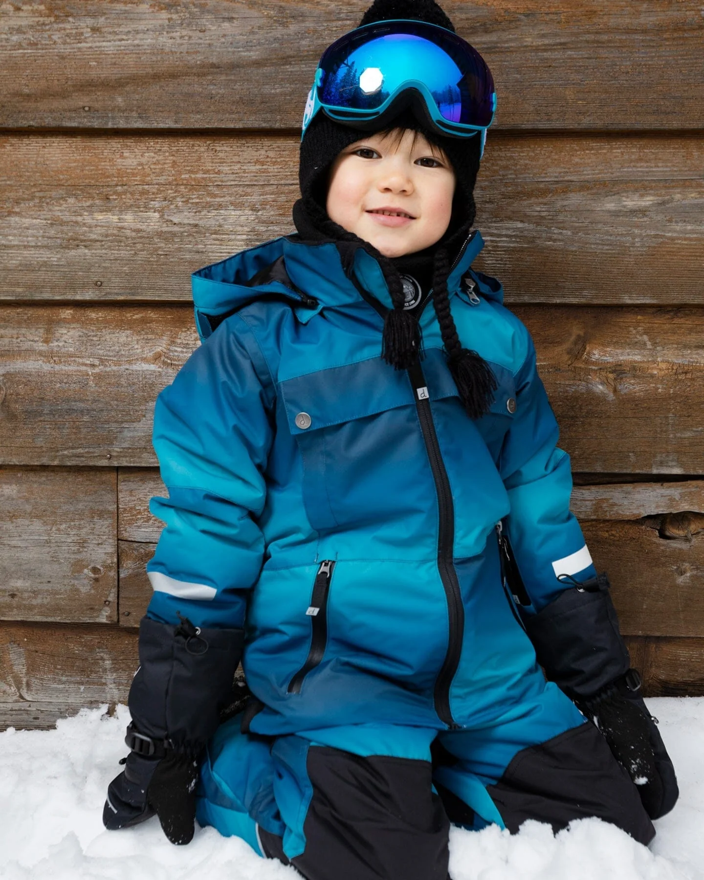 Two-Piece Teknik Snowsuit Teal Gradient - Deux par Deux