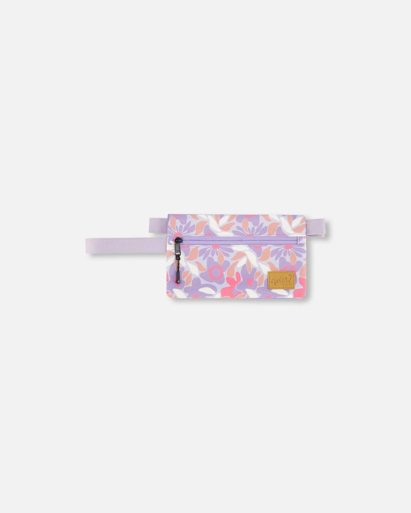 Double Pencil Case Lilac Retro Flower Print - Deux par Deux