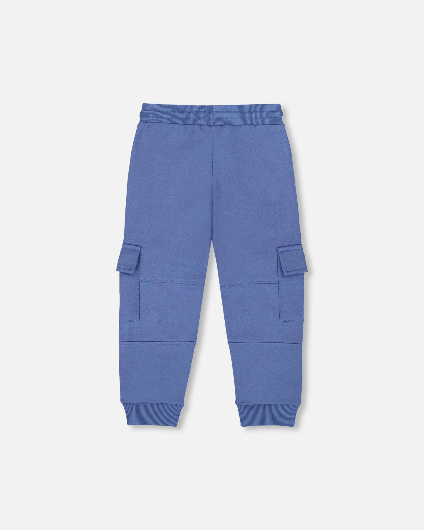 Fleece Sweatpants With Cargo Pockets Blue - Deux par Deux