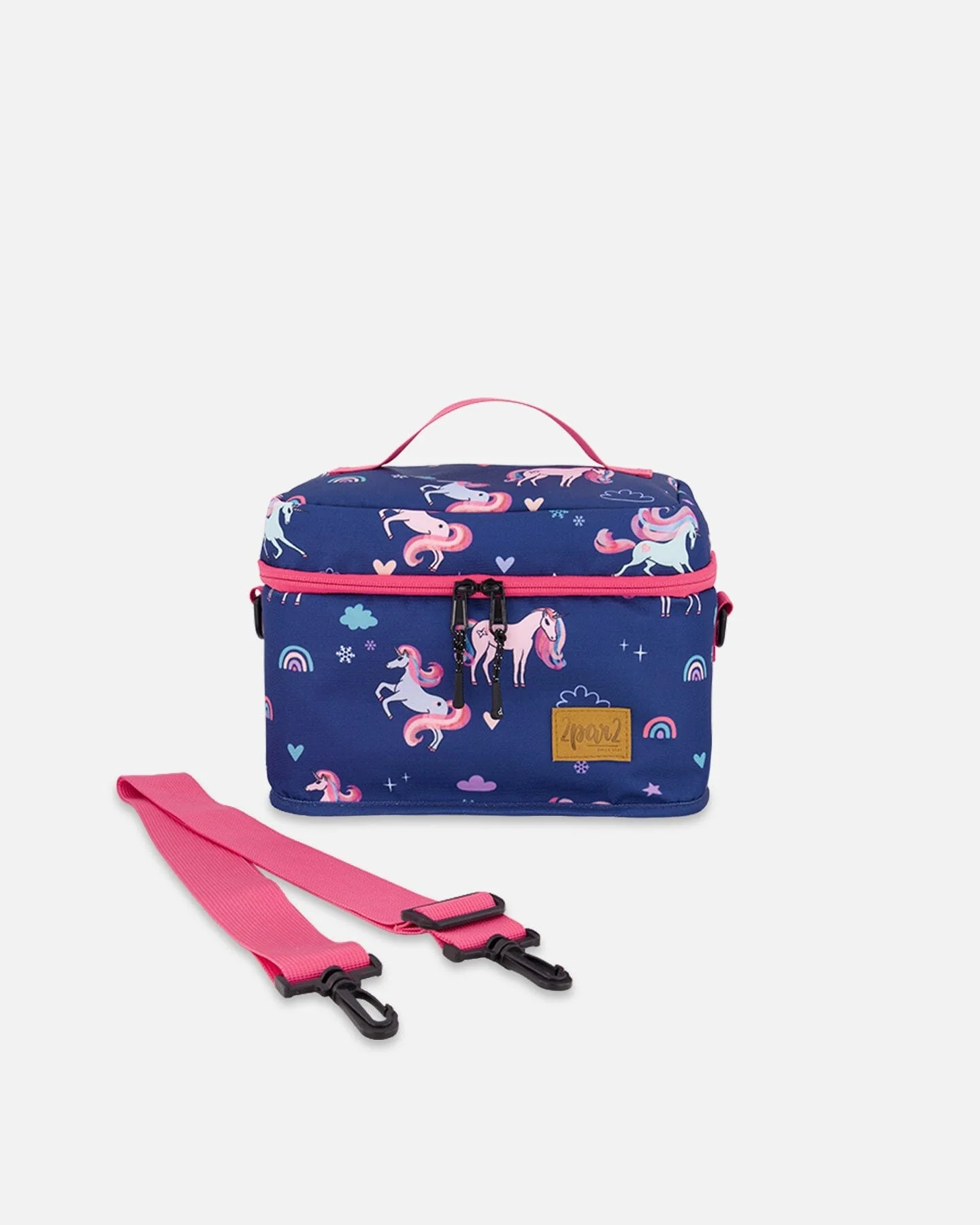 Lunch Box Navy Unicorn Print - Deux par Deux