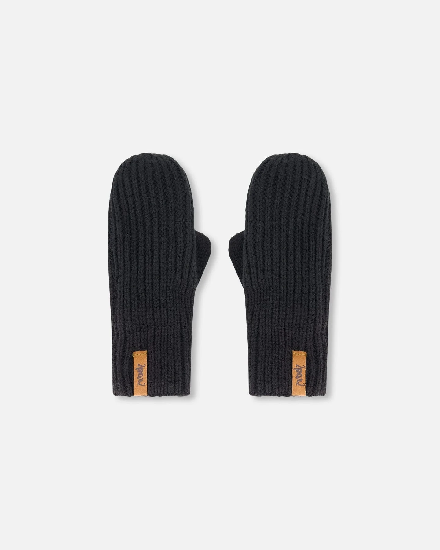Mid-Season Knit Mittens Black - Deux par Deux