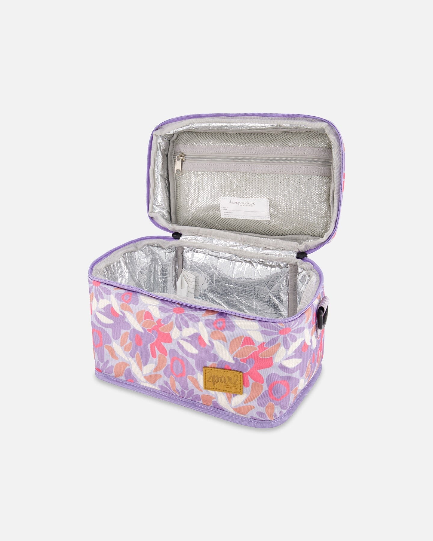 Lunch Box Lilac Retro Flower Print - Deux par Deux