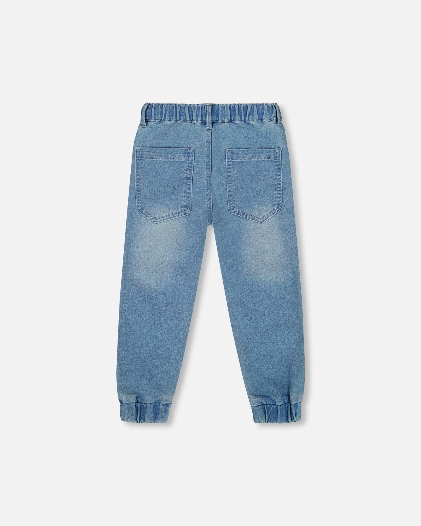 French Terry Jogger Pants Light Blue Denim - Deux par Deux