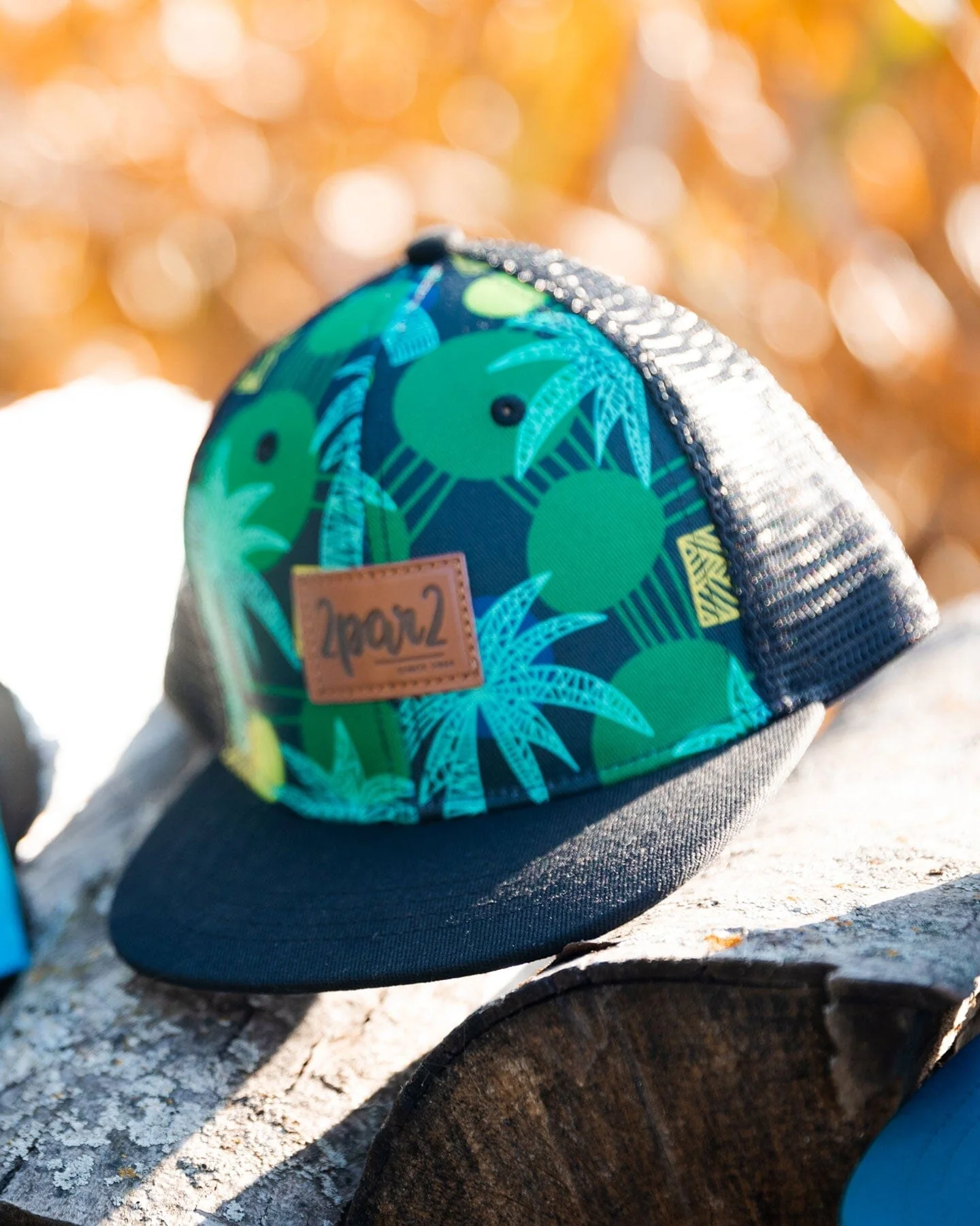 Printed Cap Green Jungle On Black - Deux par Deux