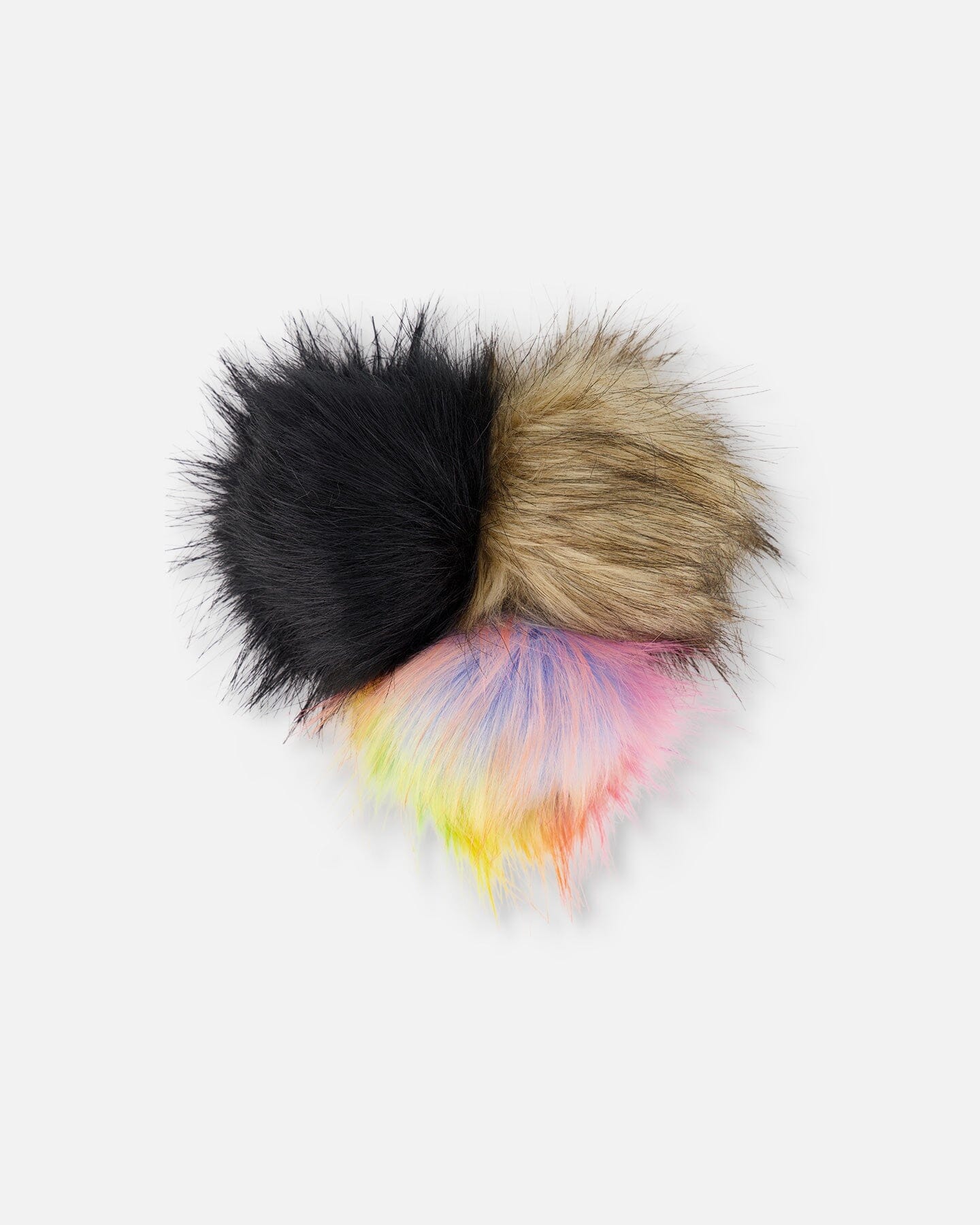 Beige Fake Fur Pompom For Hat - Deux par Deux