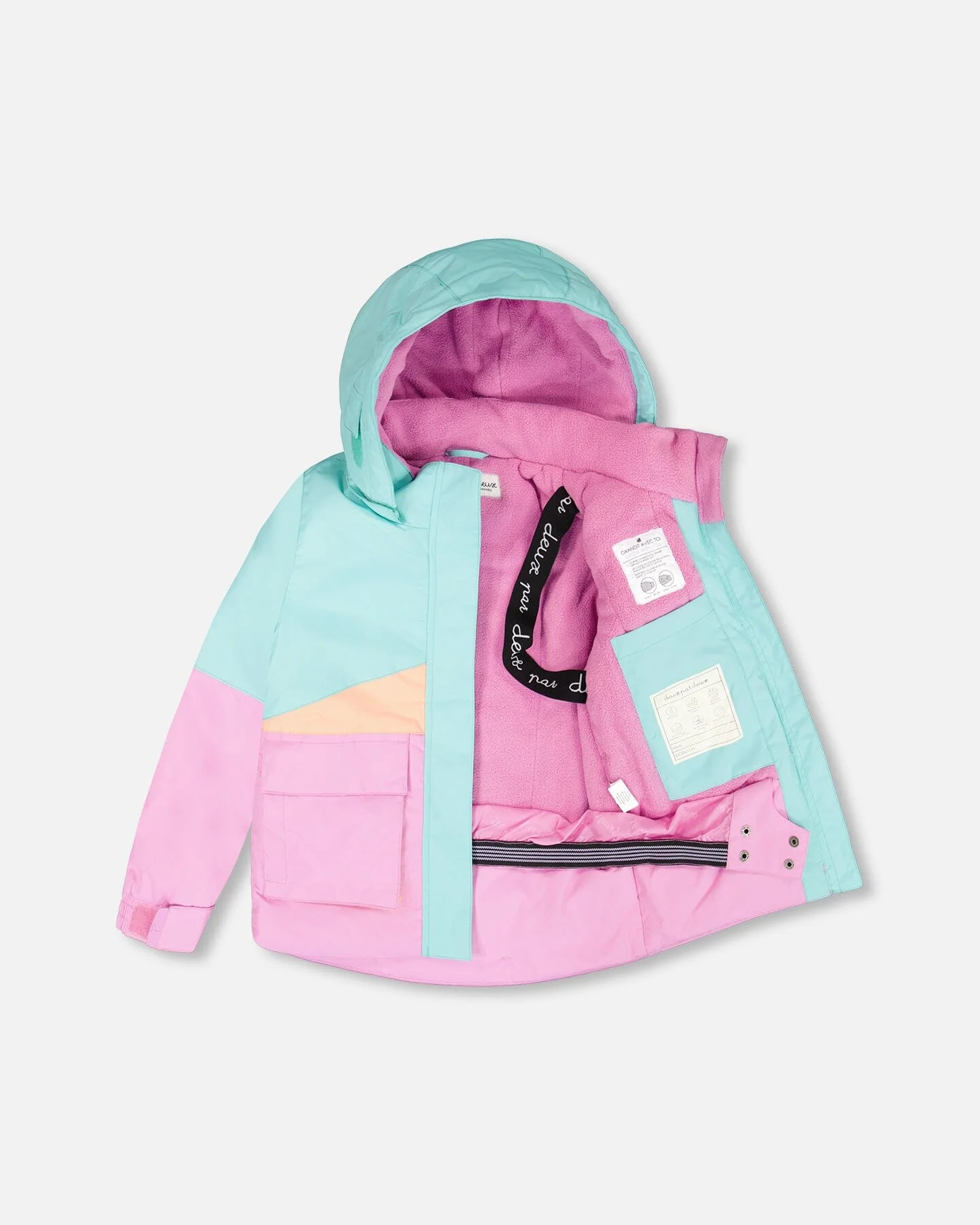 Two-Piece Play Snowsuit Pink Watercolor Flower Print - Deux par Deux