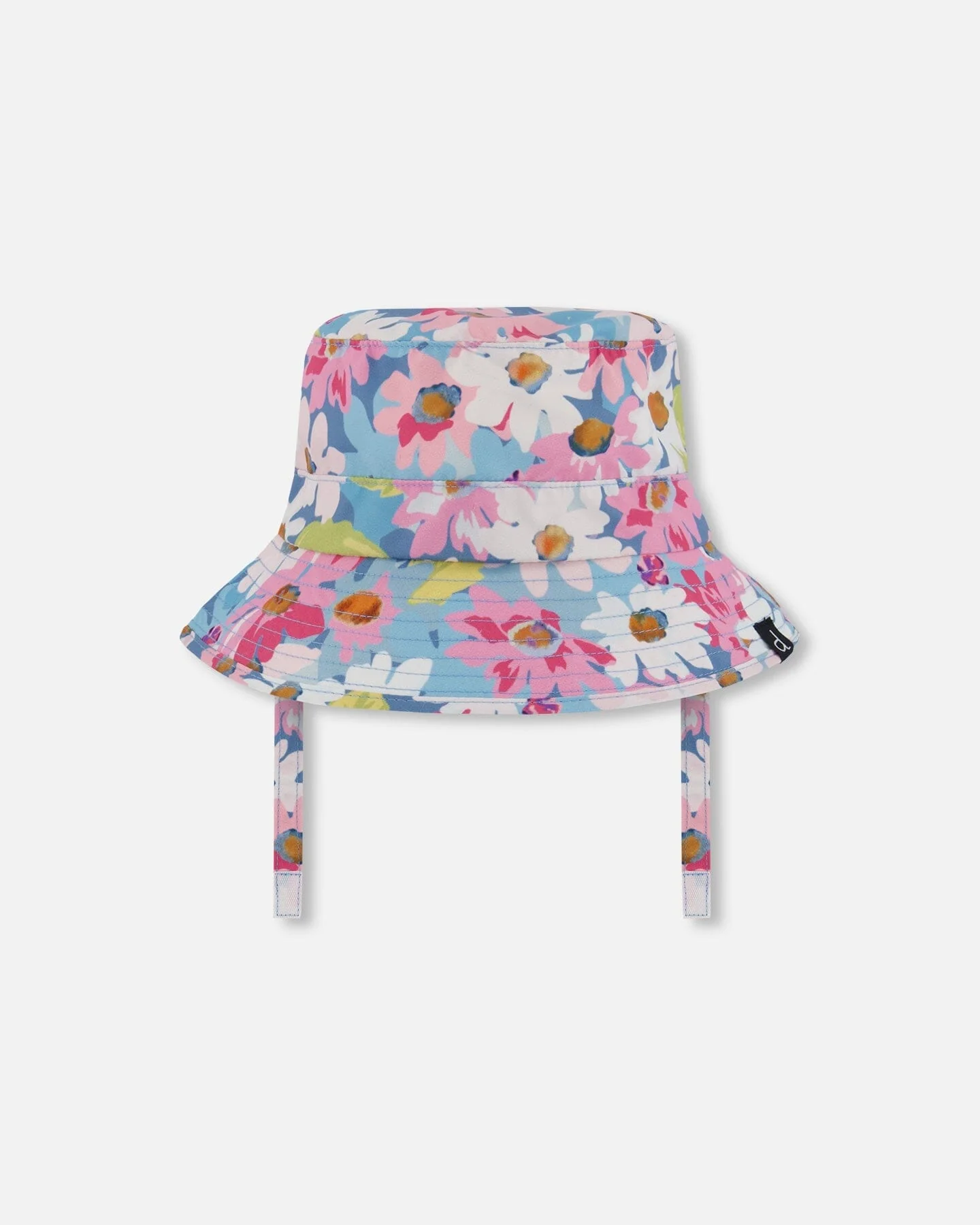 Printed Beach Sun Hat White, Pink, And Green Flowers - Deux par Deux