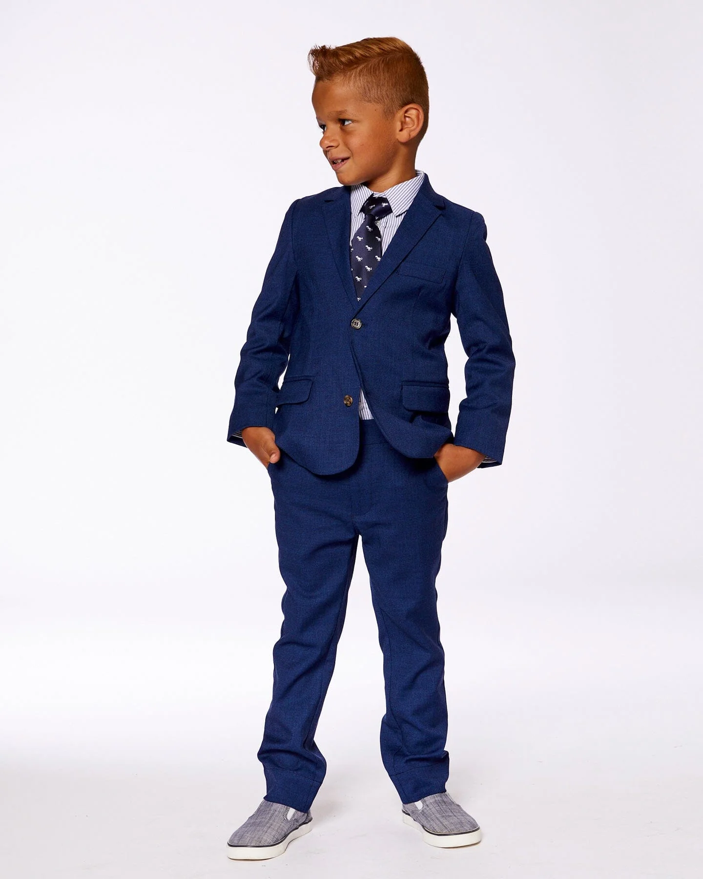 Slant Pocket Pants Navy Blue - Deux par Deux