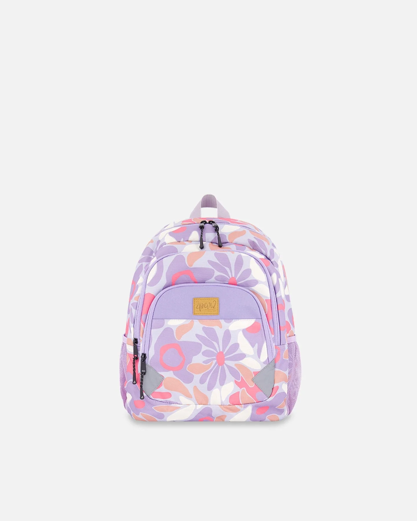 Little Kids Backpack Lilac Retro Flower Print - Deux par Deux