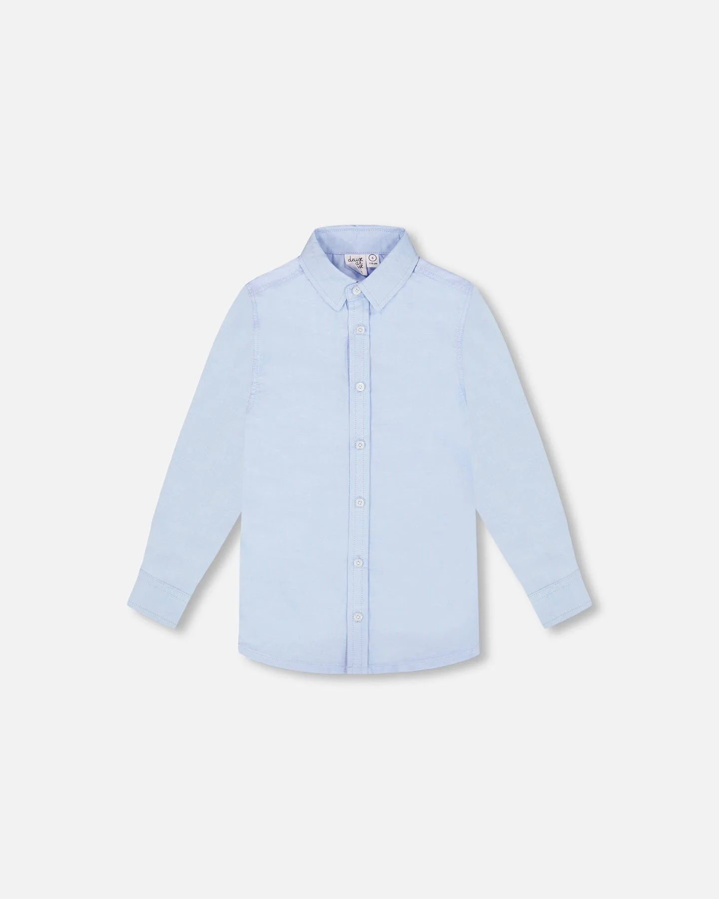 Long Sleeve Button Down Shirt Pale Blue - Deux par Deux