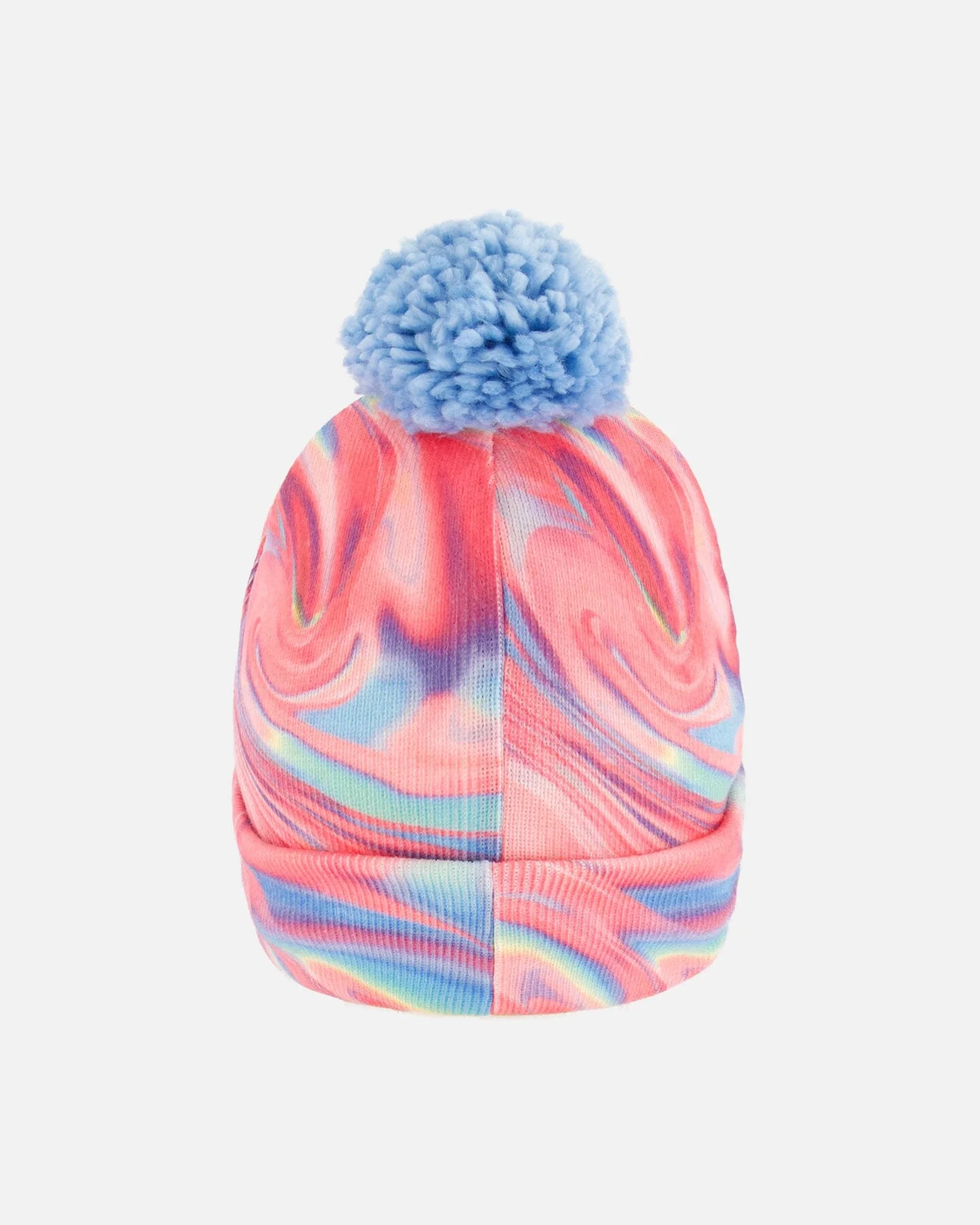 Knit Hat Pink And Air Blue Marble - Deux par Deux