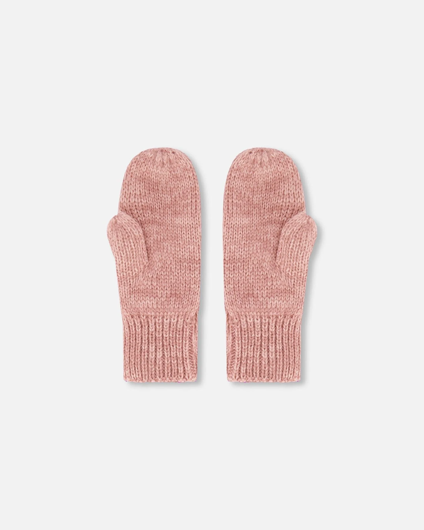 Mid-Season Knit Mittens Dusty Pink - Deux par Deux