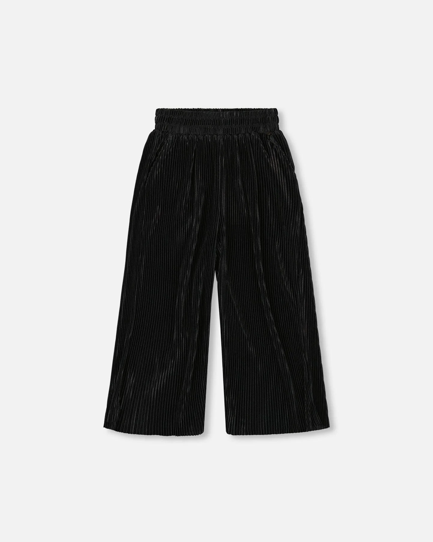Wide Leg Pleated Pants Black - Deux par Deux