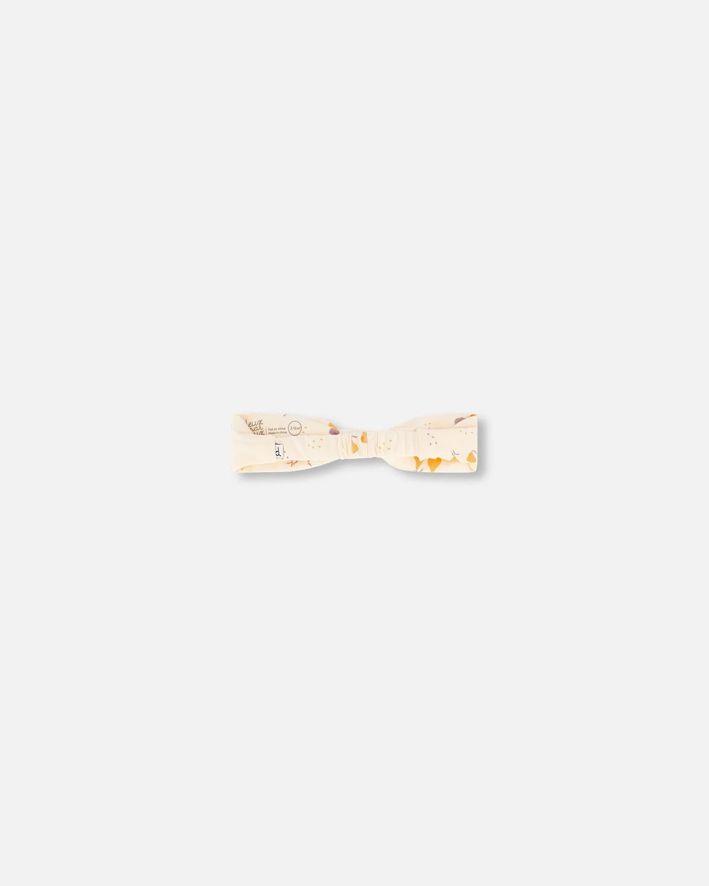 Printed Organic Cotton Headband Peach With Pears - Deux par Deux