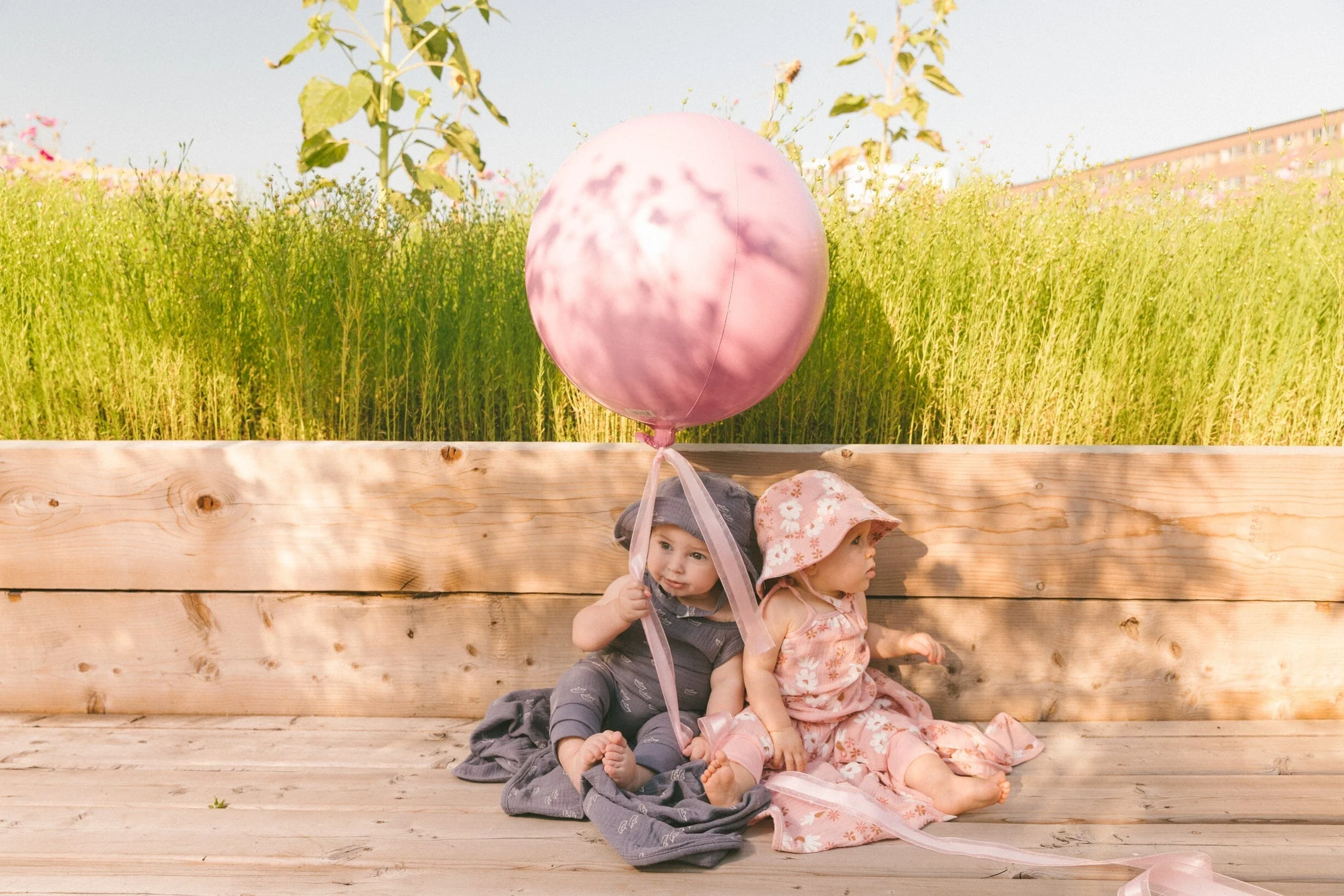 Printed Muslin Tie Strap Jumpsuit Pink And White Flowers - Deux par Deux