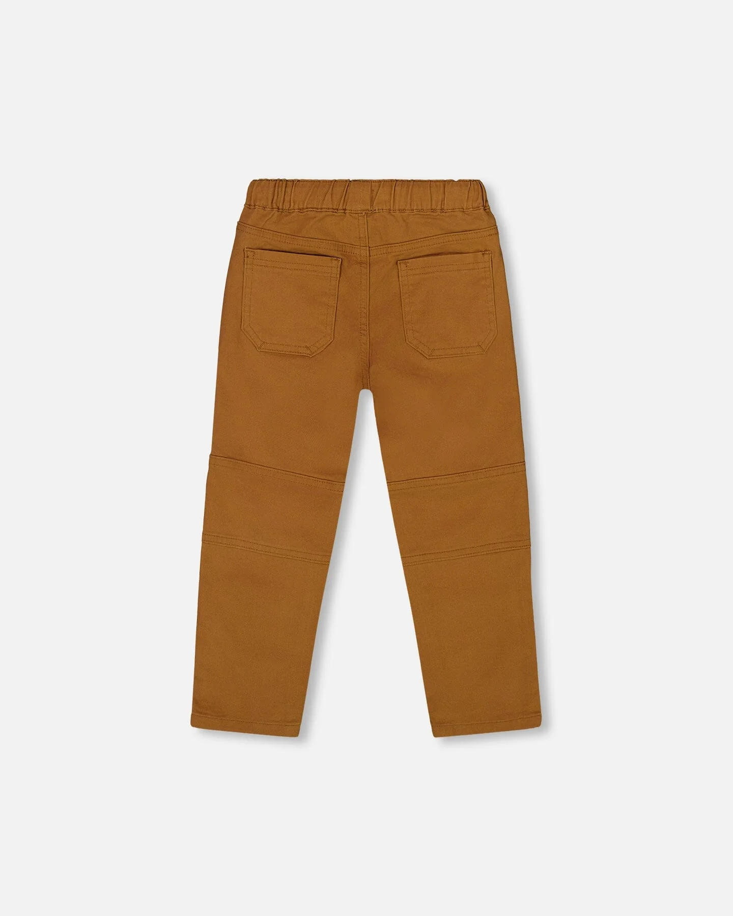 Twill Jogger Pants With Patch Pockets Brown - Deux par Deux