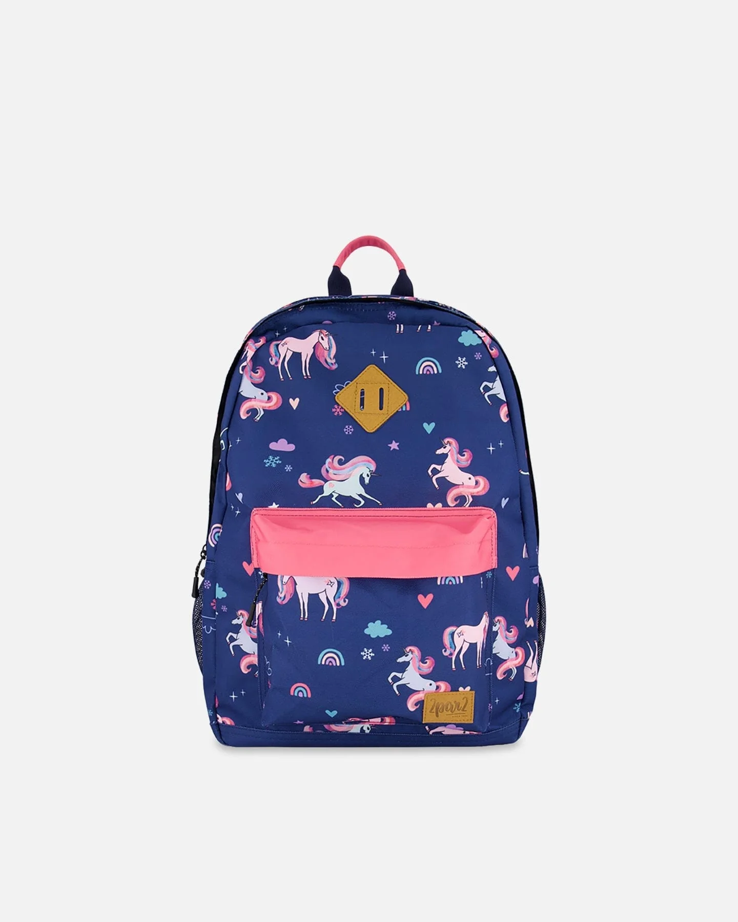 Kids Backpack Navy Unicorn Print - Deux par Deux