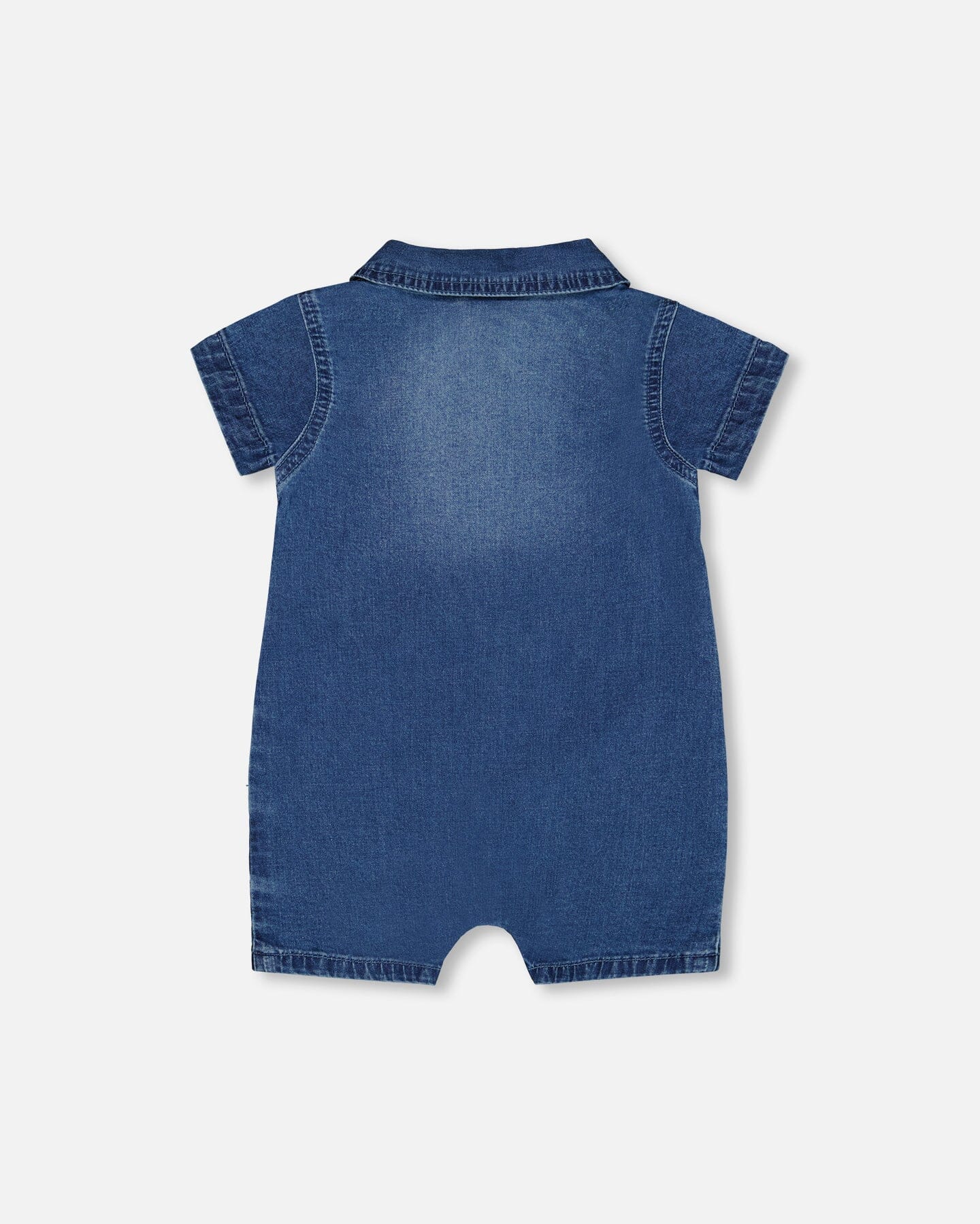 One-Piece Denim Romper Dark Denim Blue - Deux par Deux