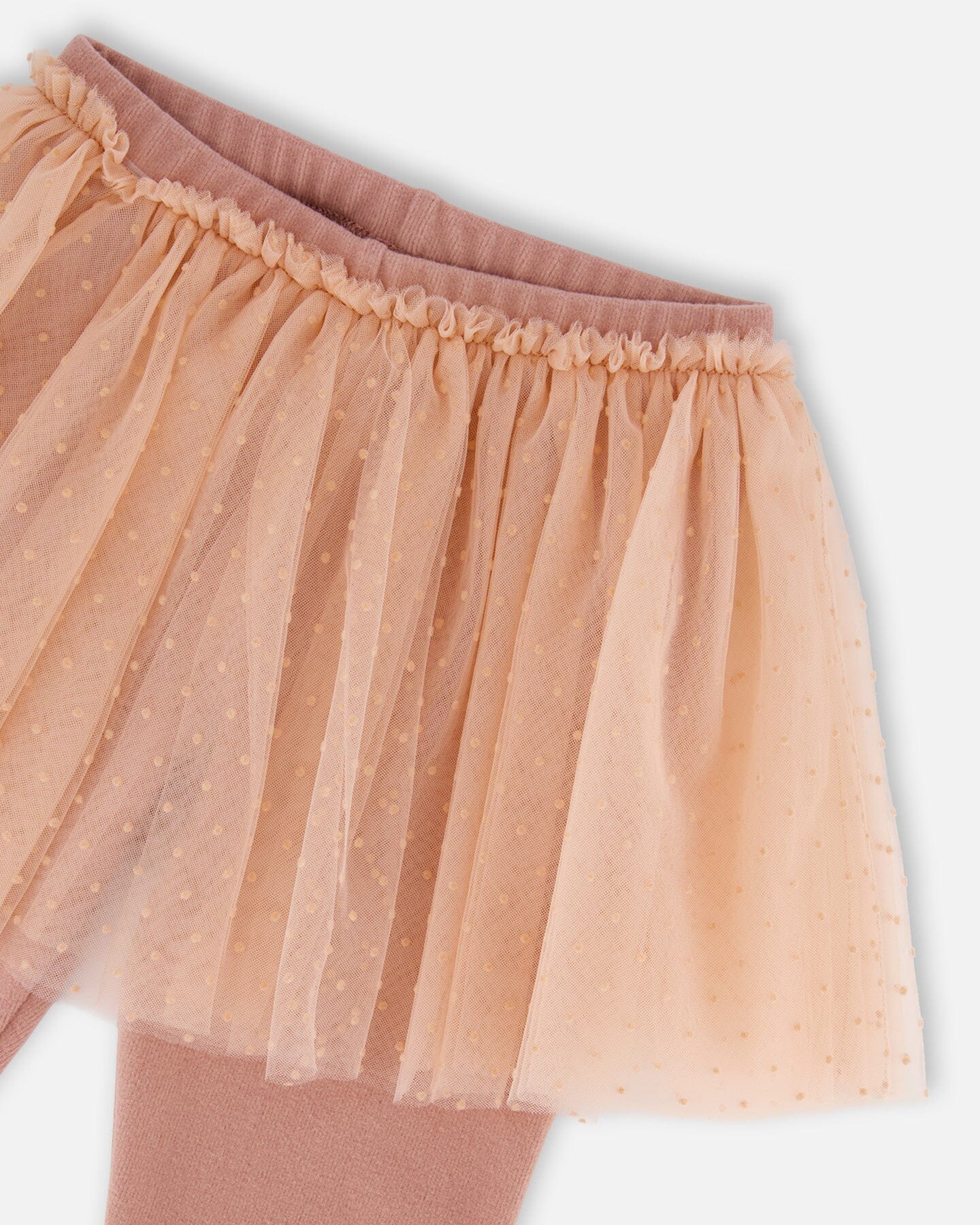 Leggings With Tulle Skirt Dusty Pink - Deux par Deux