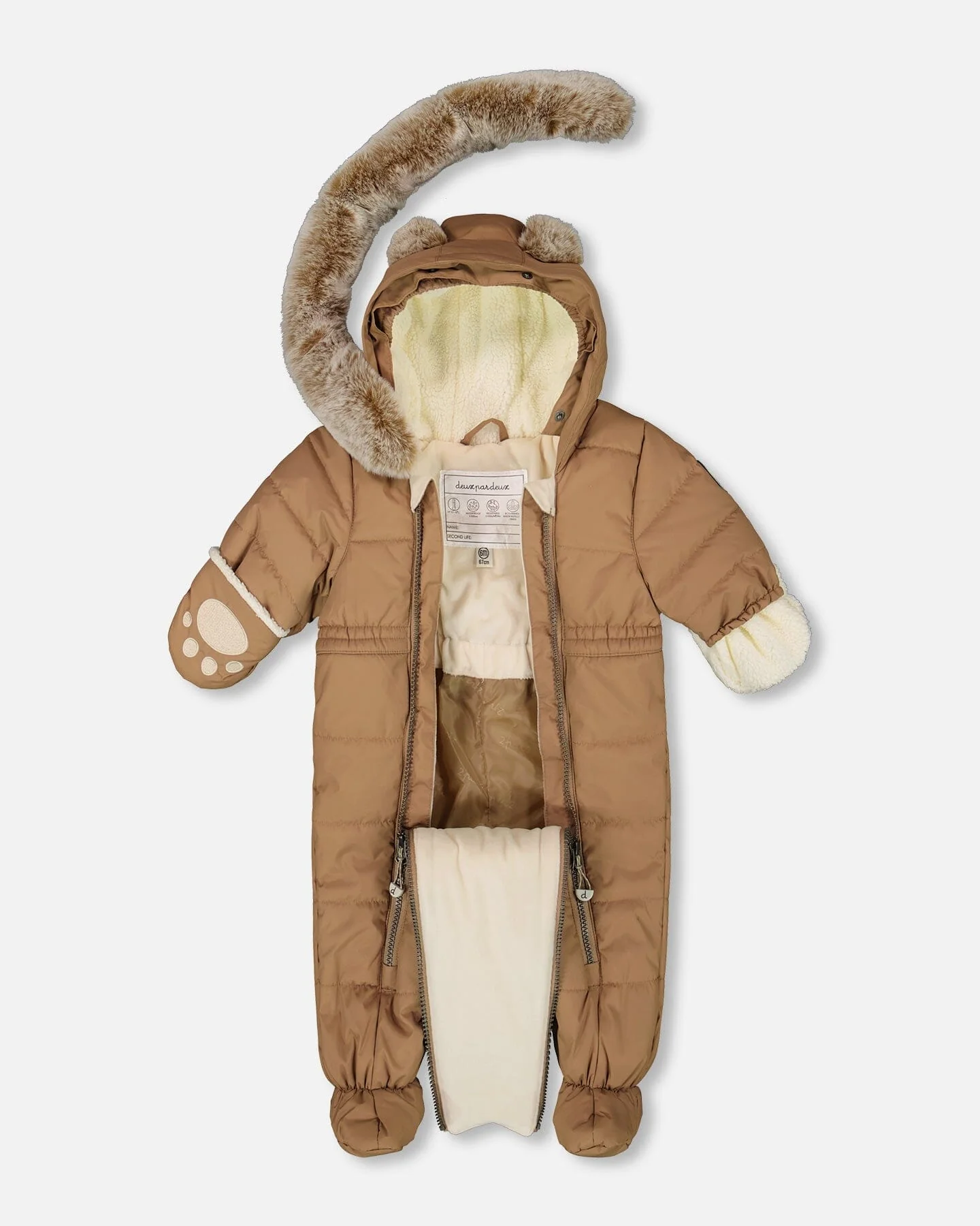 One-Piece Baby Layette Snowsuit Designed For Car Seat Chanterelle - Deux par Deux