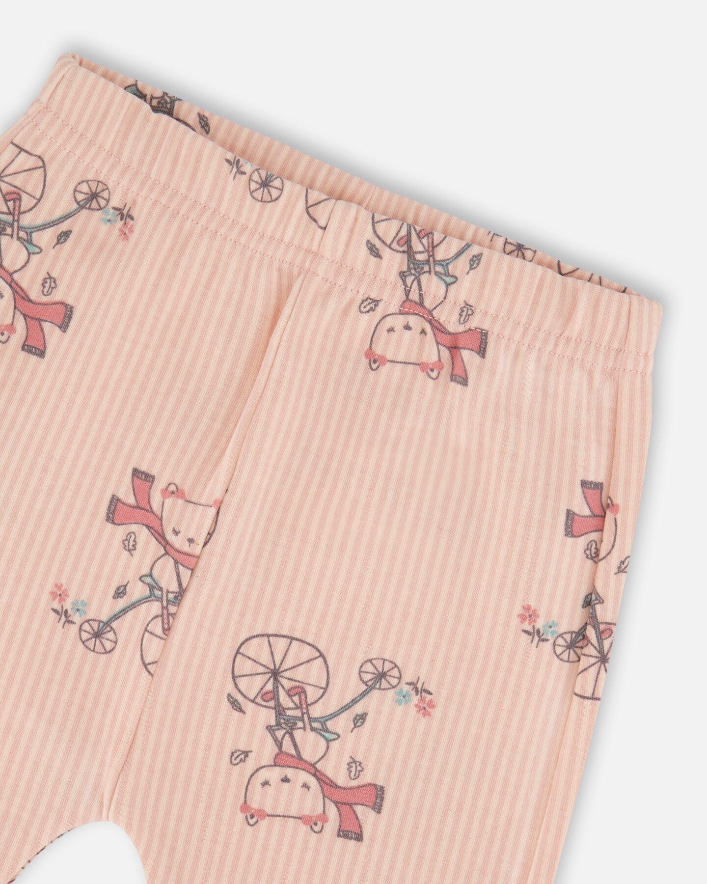 Organic Cotton Pant With Top Set Pink Cat Print - Deux par Deux