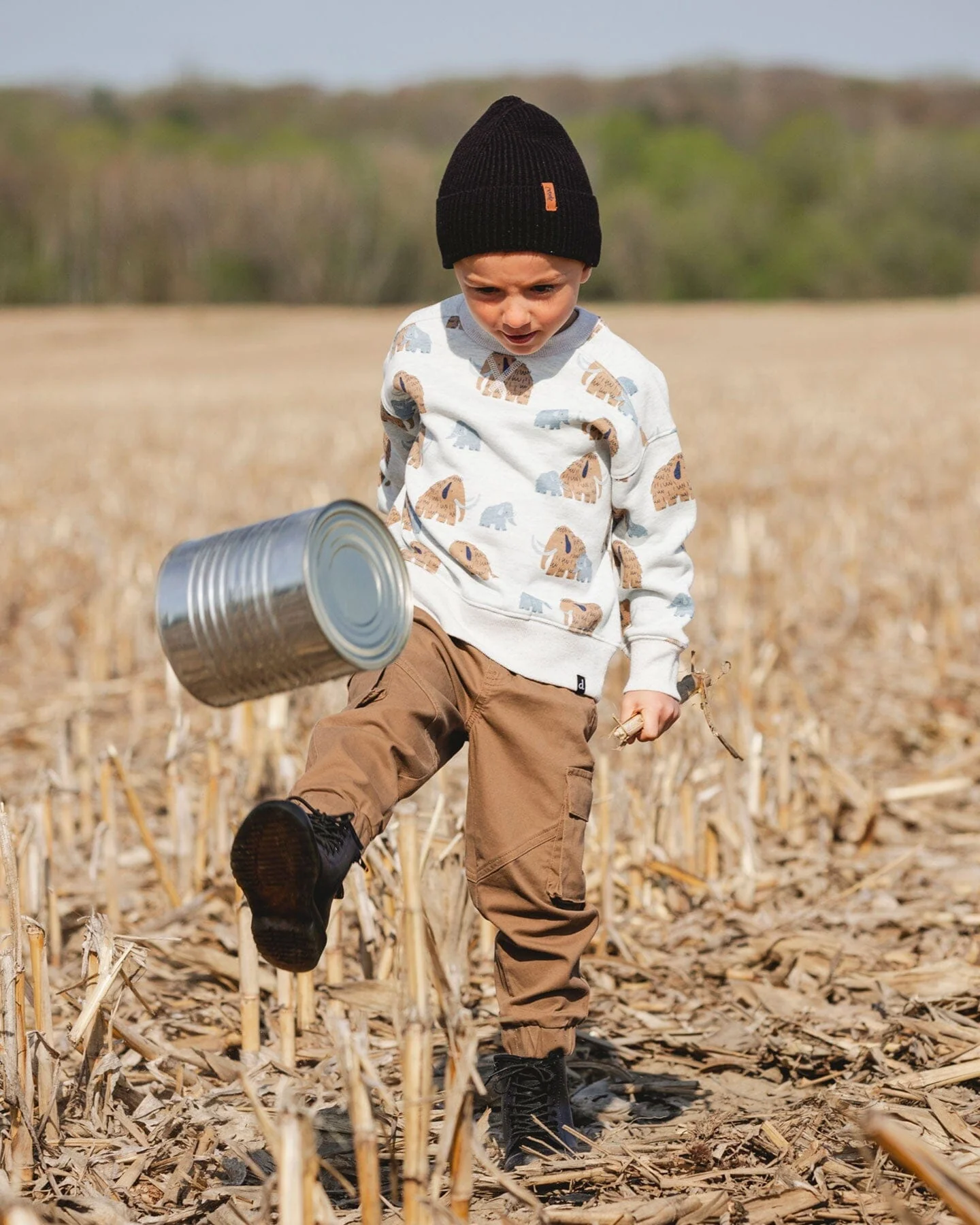Twill Jogger Cargo Pants In Taupe - Deux par Deux