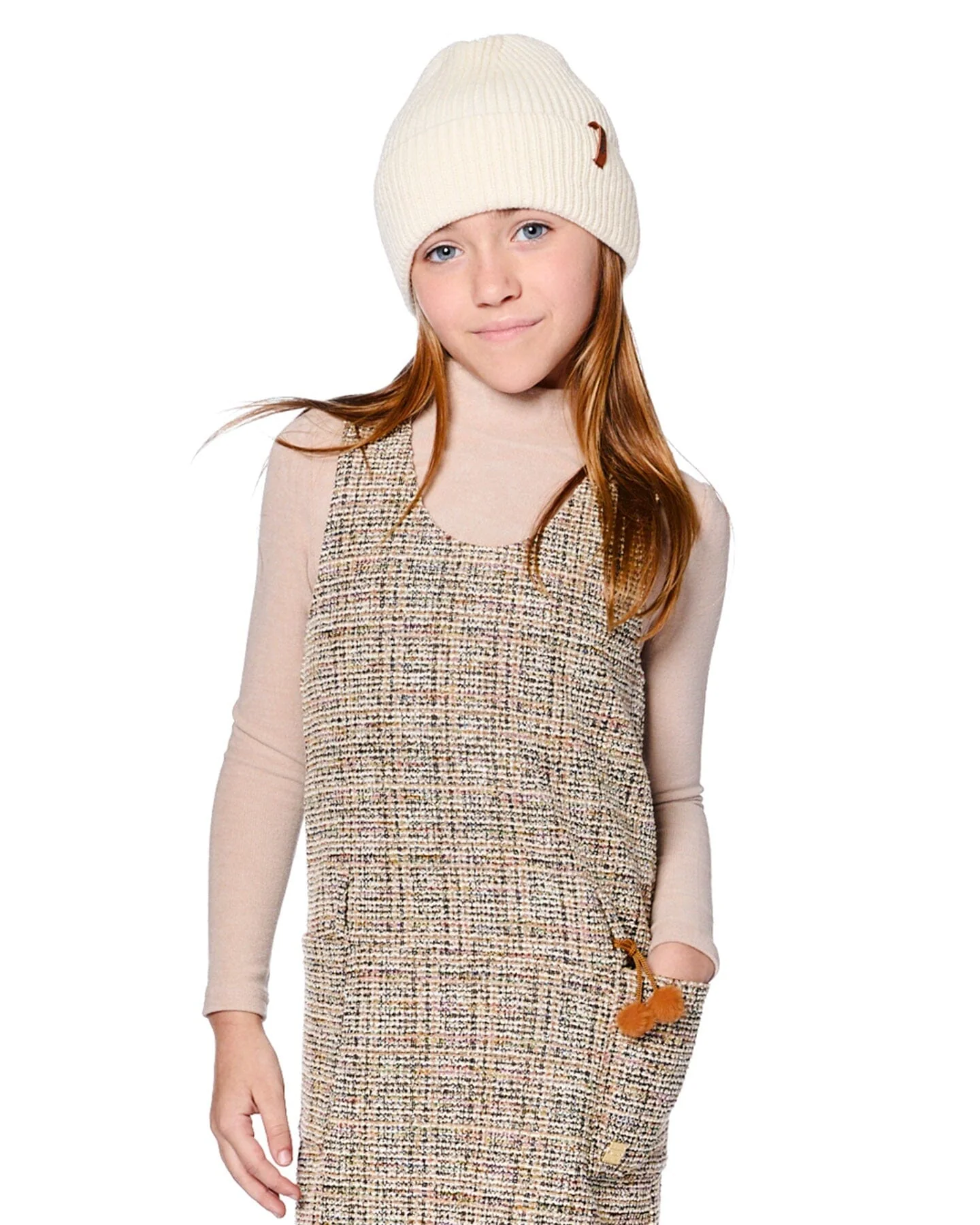 Super Soft Ribbed Mock Neck Top Light Caramel - Deux par Deux