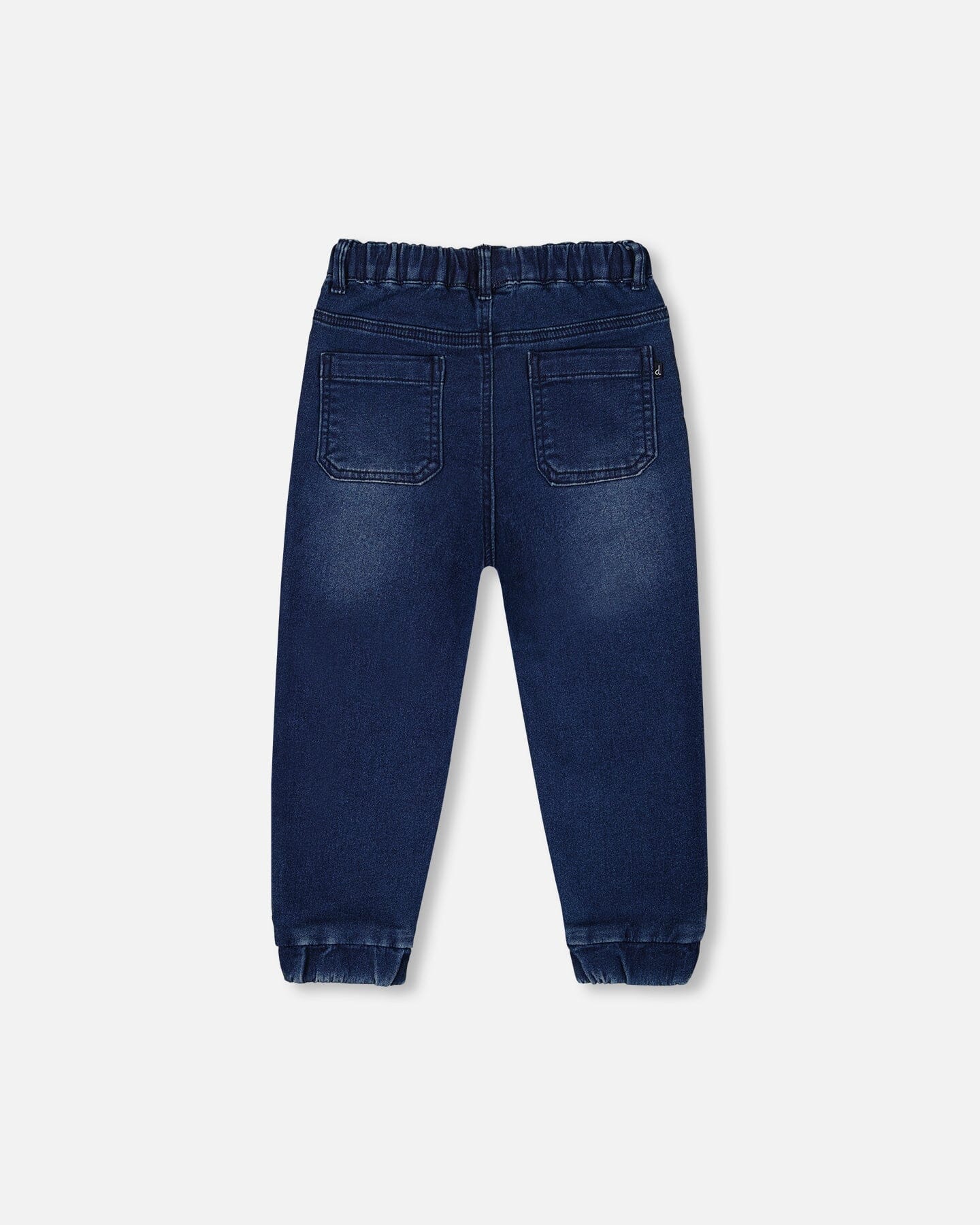 French Terry Denim Jogger Pant Dark Denim Blue - Deux par Deux