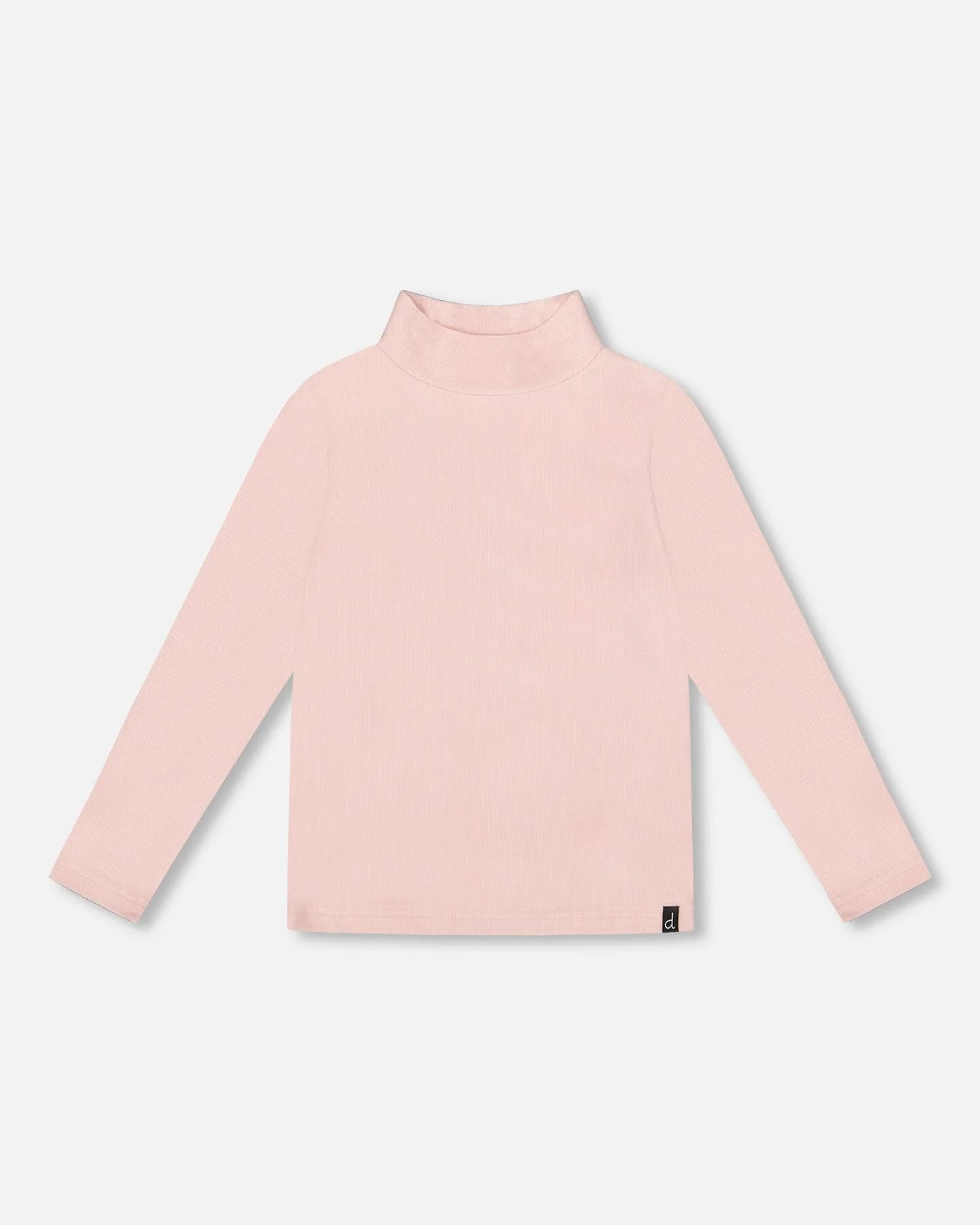 Super Soft Ribbed Mock Neck Top Pink - Deux par Deux