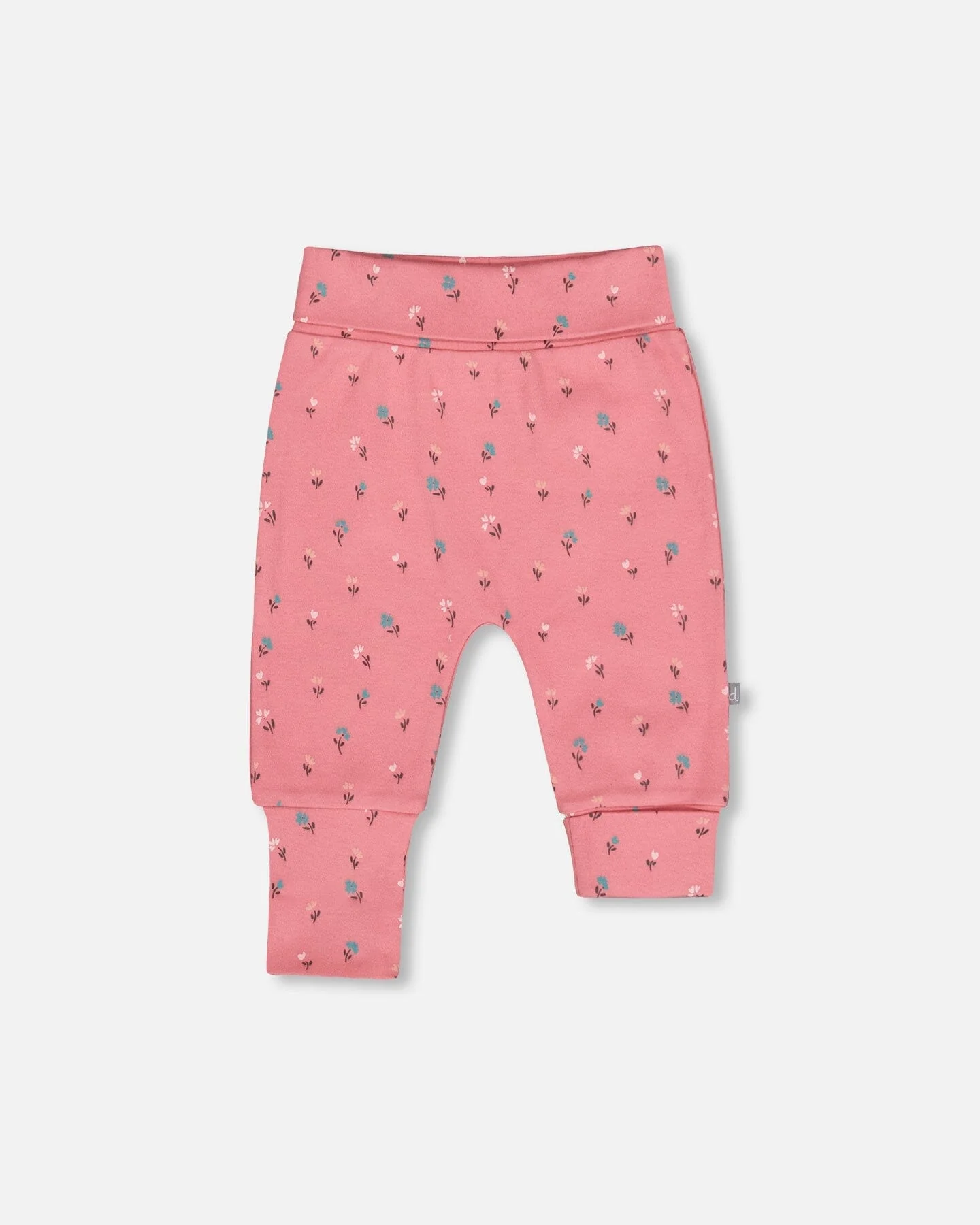 Organic Cotton Evolutive Pant Pink Floral - Deux par Deux