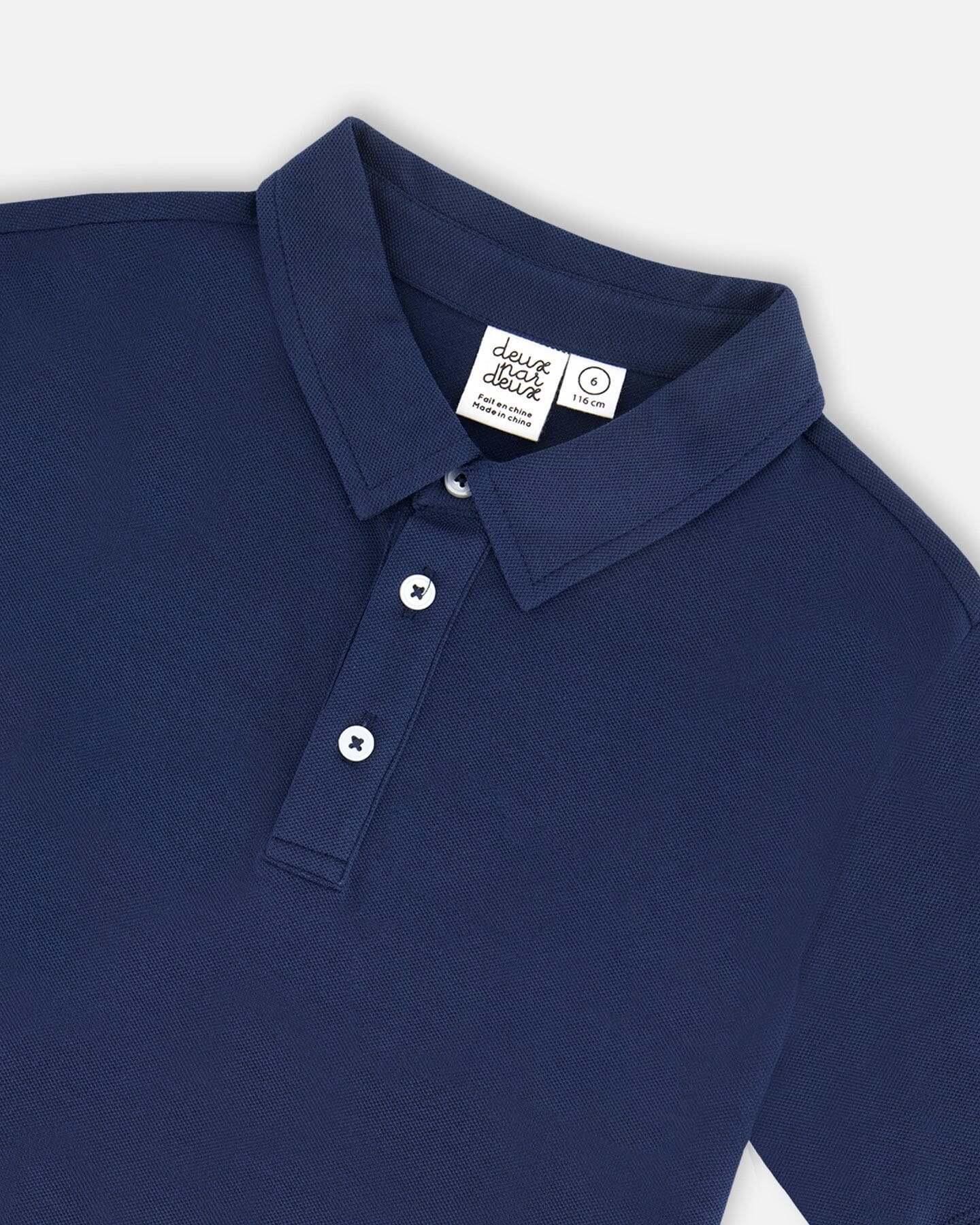 Short Sleeve Polo Shirt Navy Blue - Deux par Deux
