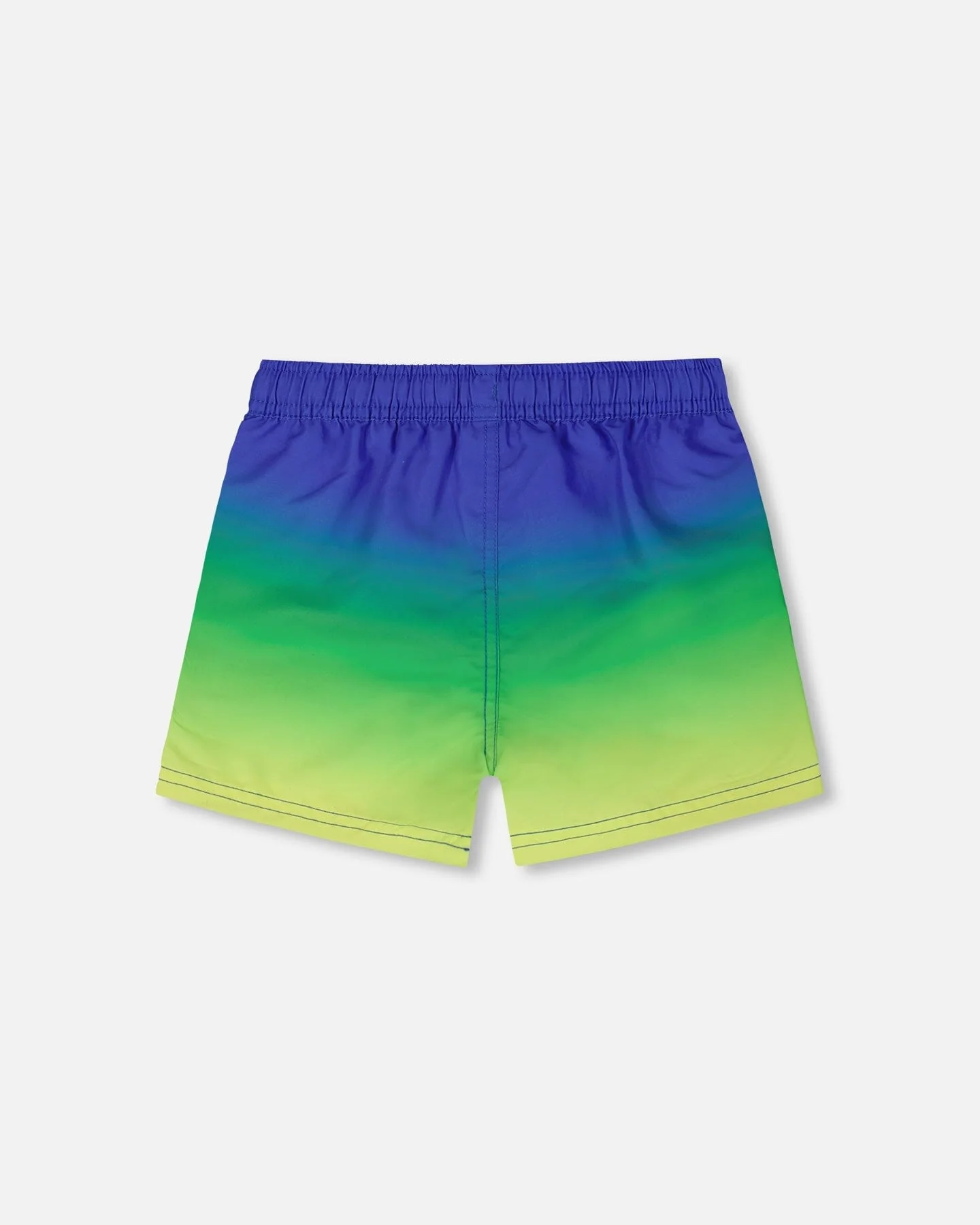 Swim Trunks Blue, Green, And Lime Gradient - Deux par Deux