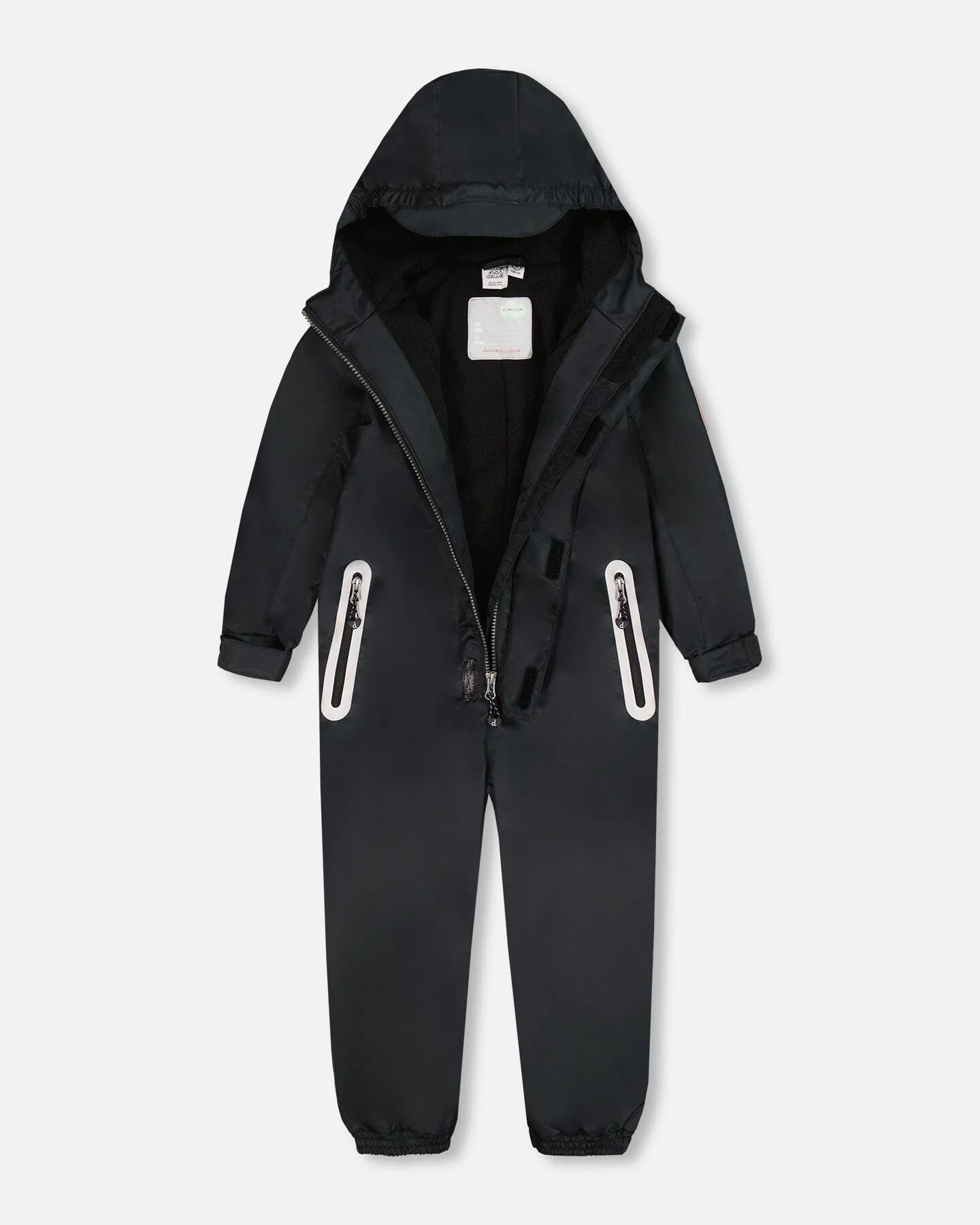 Solid Mid-Season One-Piece Outerwear Black - Deux par Deux