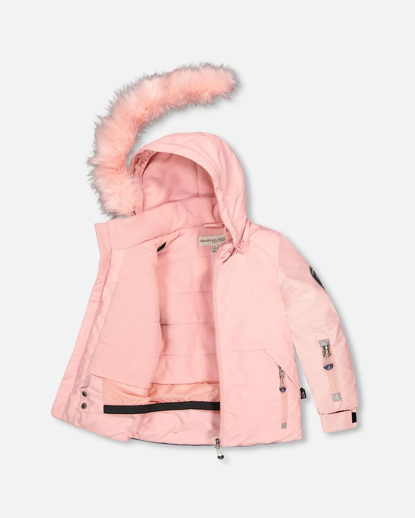 Two-Piece Play Snowsuit Navy Blue And Pink - Deux par Deux